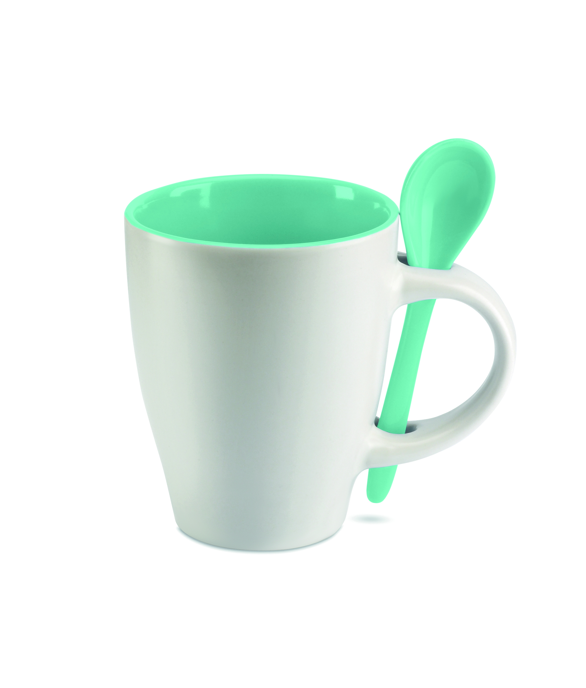 Becher, Mug, Tasse, Löffel, Grün