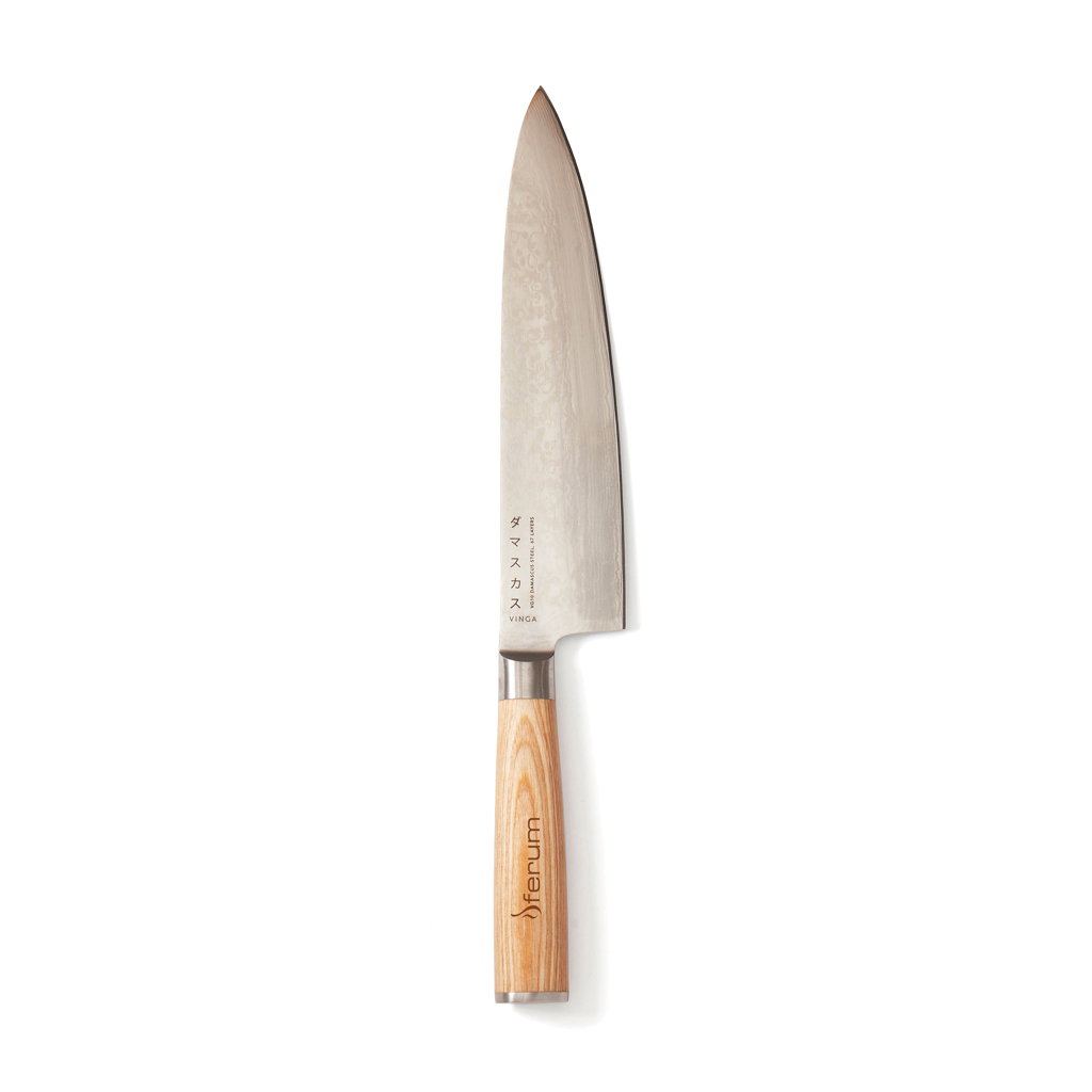 Besteck, Klinge, Messer, Waffe, Santoku, Küchenscheide, Kochmesser, Holzgriff, Edelstahlklinge, Kochmesser, Damast, Kreuzklinge, Holzgriff, Vinga, küchenmesser, japanische klinge, damascus m | dent, holzgriff, messer