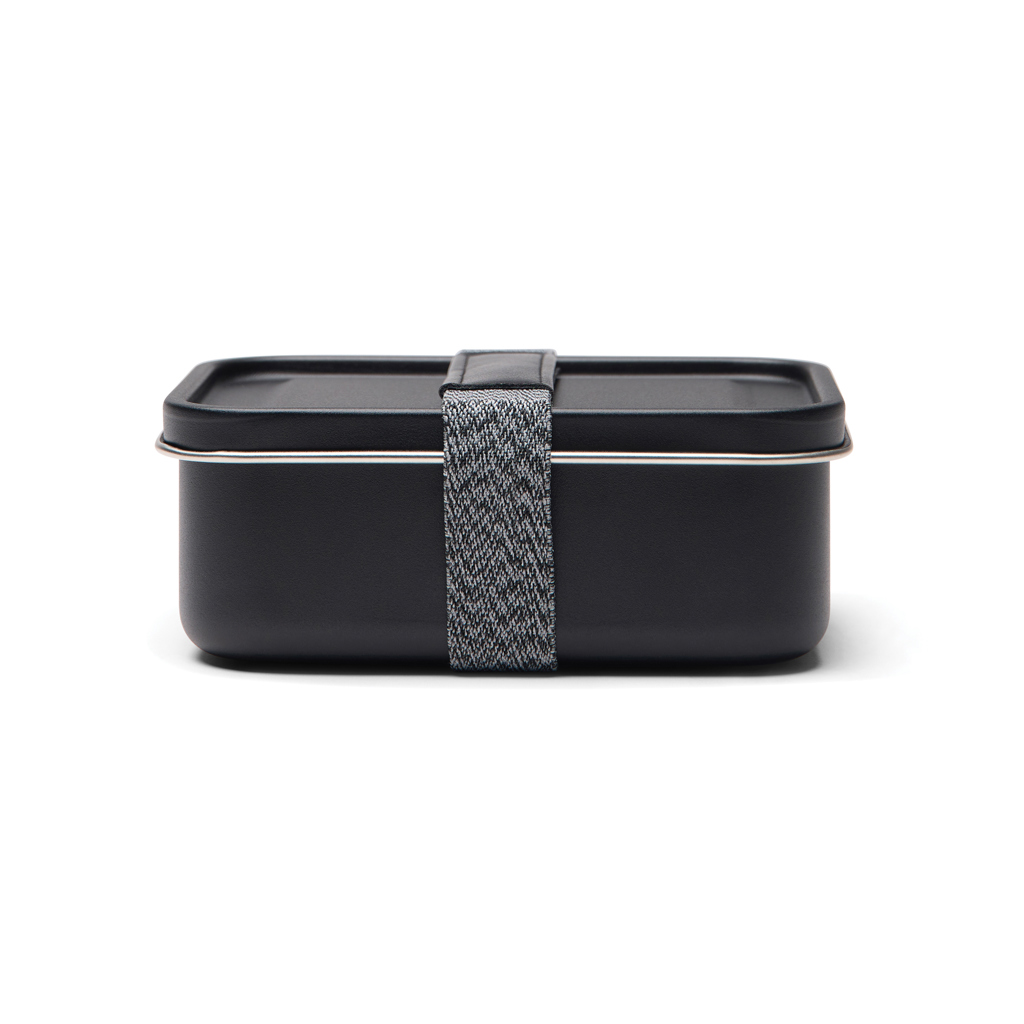 brillenetui, leder, schwarz, faltbar, bandverschluss,  lunchbox, metal, lintel, lunch box, bento, storage box, black, strap