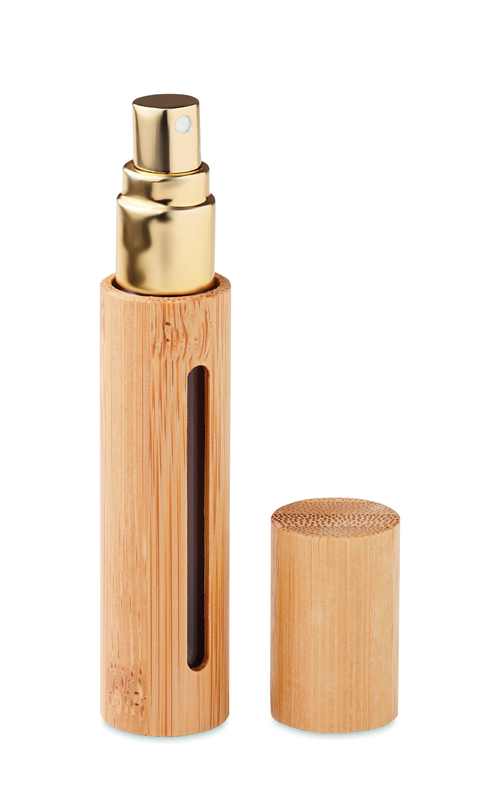 Sprühflasche, Zerstäuber, Holz, Bambus, golden