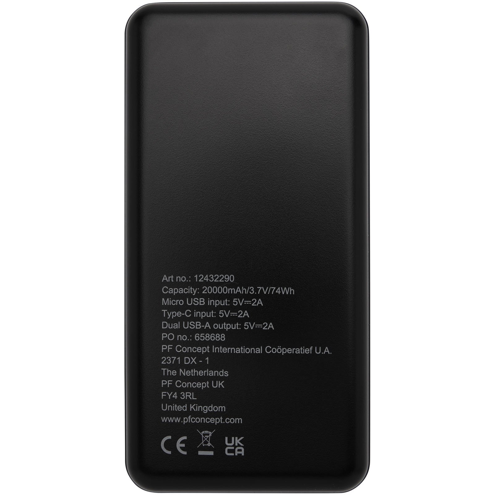 Powerbank, USB-C, USB-A, Lithium-Ion, Schwarz