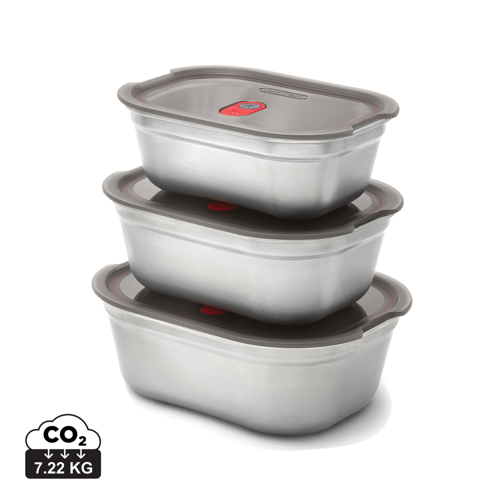 Stahlbehälter, Auflaufformen, Edelstahl-Behälter, Deckel mit Dichtung, Stackbare Behälter, Lunchbox, Edelstahl, Stapelbar, Deckel, 7,22 kg CO2 reduziert, Tupperware, Stapelbehälter, Edelstahl, Lagerbehälter, Deckelset