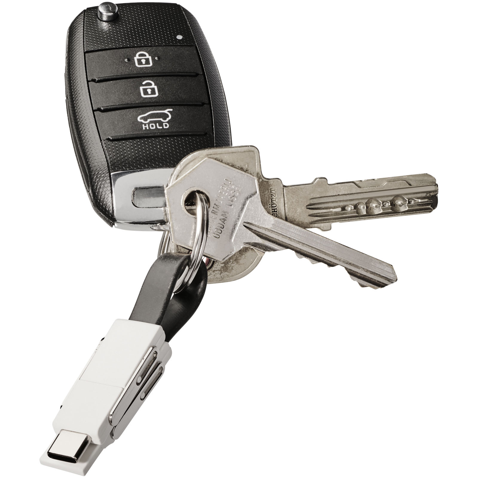Schlüsselanhänger, Autoschlüssel, USB-Stick, Karabiner, Flache Schlüsselanhänger, Schlüsselanhänger, Auto-Schlüsselkasten, Car-Key, Keychain, USB-Stecker, Schlüsselanhänger, Autostart, Car Key, USB-C Adapter, Schlossknopf
