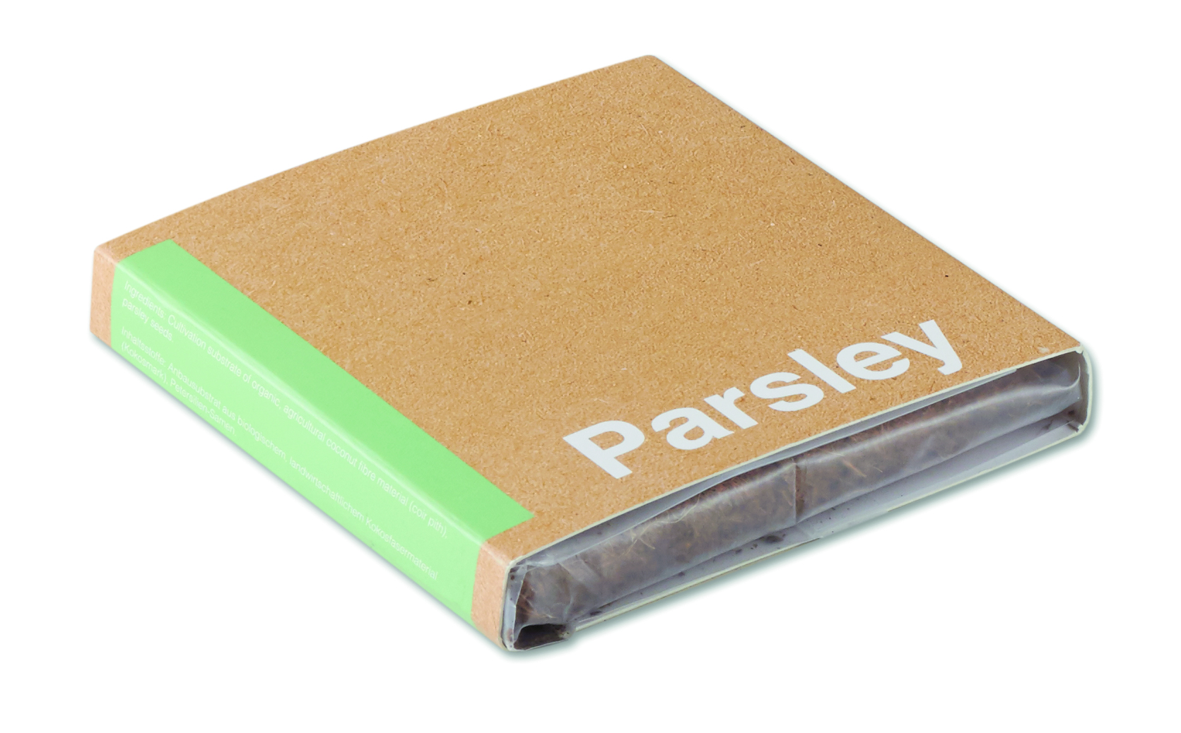 parcel, Paket, braunes Karton, grüne Etikette, versiegelt