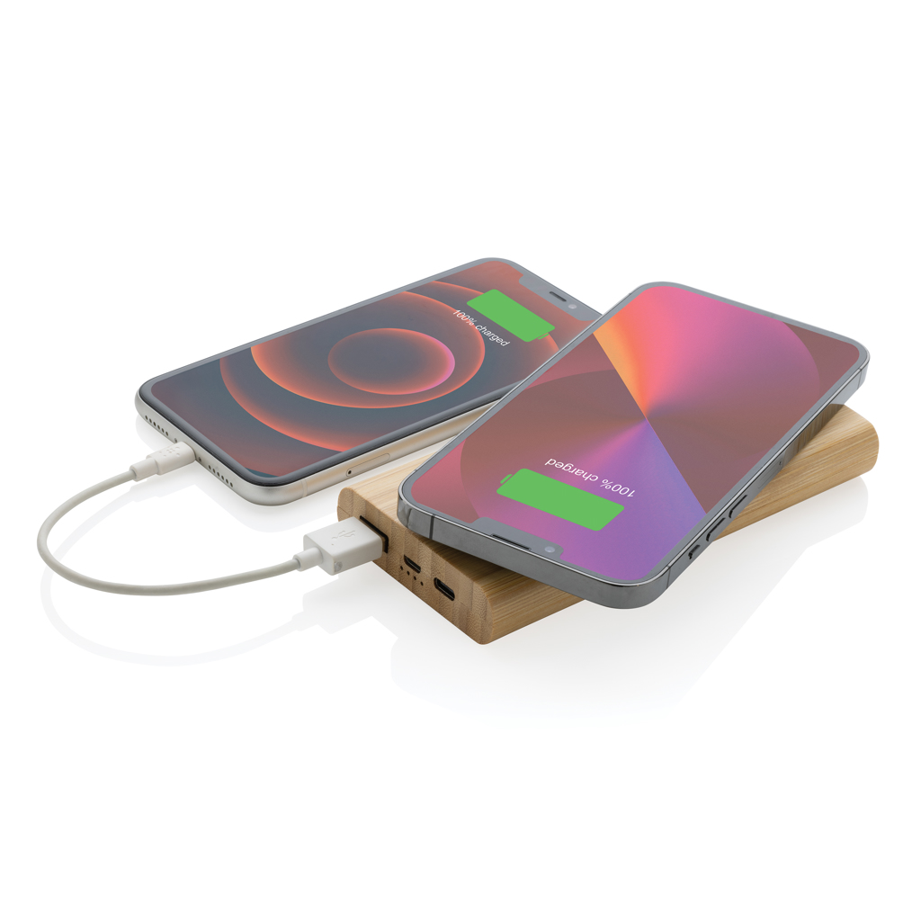 Elektronik, Telefon, Computer-Ausrüstung, Computerausrüstung, Handy,  drahtloses ladegerät, Ladeständer, zwei smartphones, Holzständer, USB-C Kabel, Wireless charging, Phone, Power bank, Wood stand, USB-C