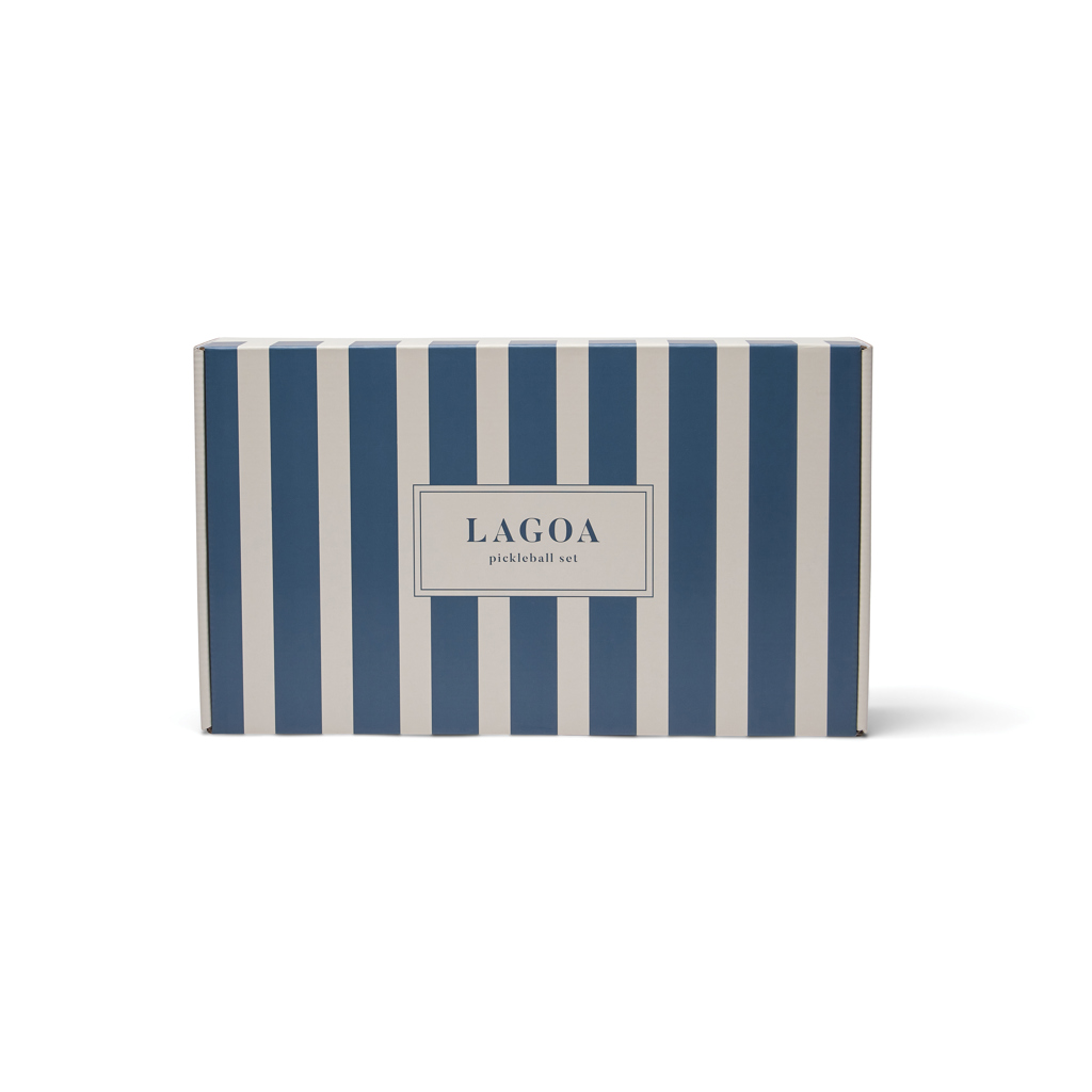 Box, Streifenmuster, Blau, Weiß, Geschenkbox, gestreifte schachtel, blau weiß, pickleball-set, Lagoa, verpackung, box, gestreift, blau, verpackung, pickleball-set