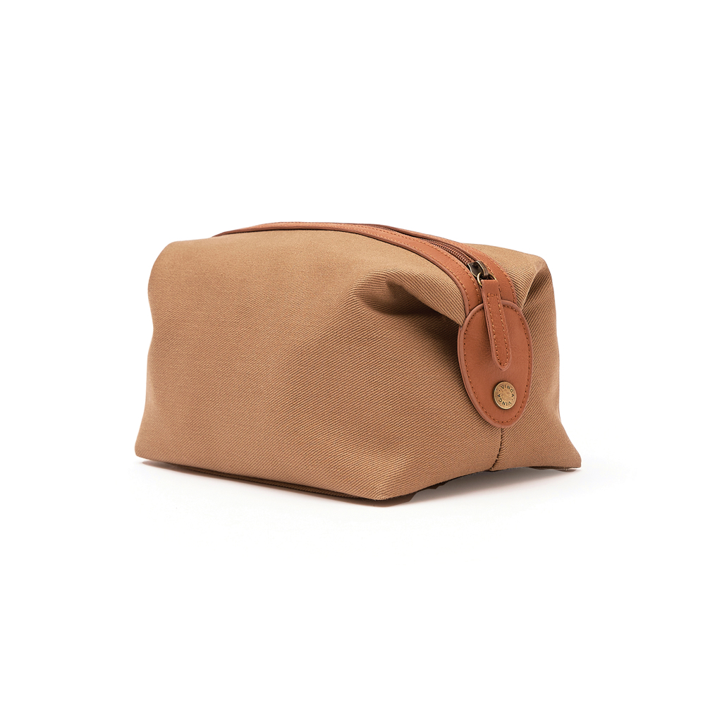 Zubehor, Tasche, Handtasche, Kosmetiktasche, Make-up-Tasche, Beige, Reißverschluss, Tasche, Cosmetic bag, Pouch, Reißverschluss, Ton, Leinwand, Kosmetiktasche, Make-up-Beutel, Beige, Taupe, Reißverschluss