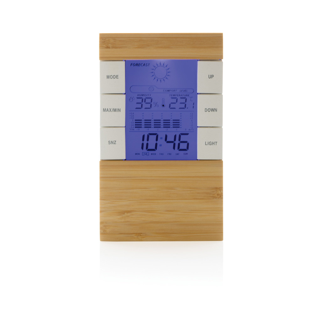 Elektronik, Bildschirm, Computer-Hardware, Überwachen, Digitale Uhr, digitale Uhr, Holzrahmen, blaue Anzeige, digitaler Bildschirm, Wecker, digitaler Thermostat, Holzrahmen, blaue Anzeige, LCD-Uhr, Smart-Home-Steuerung