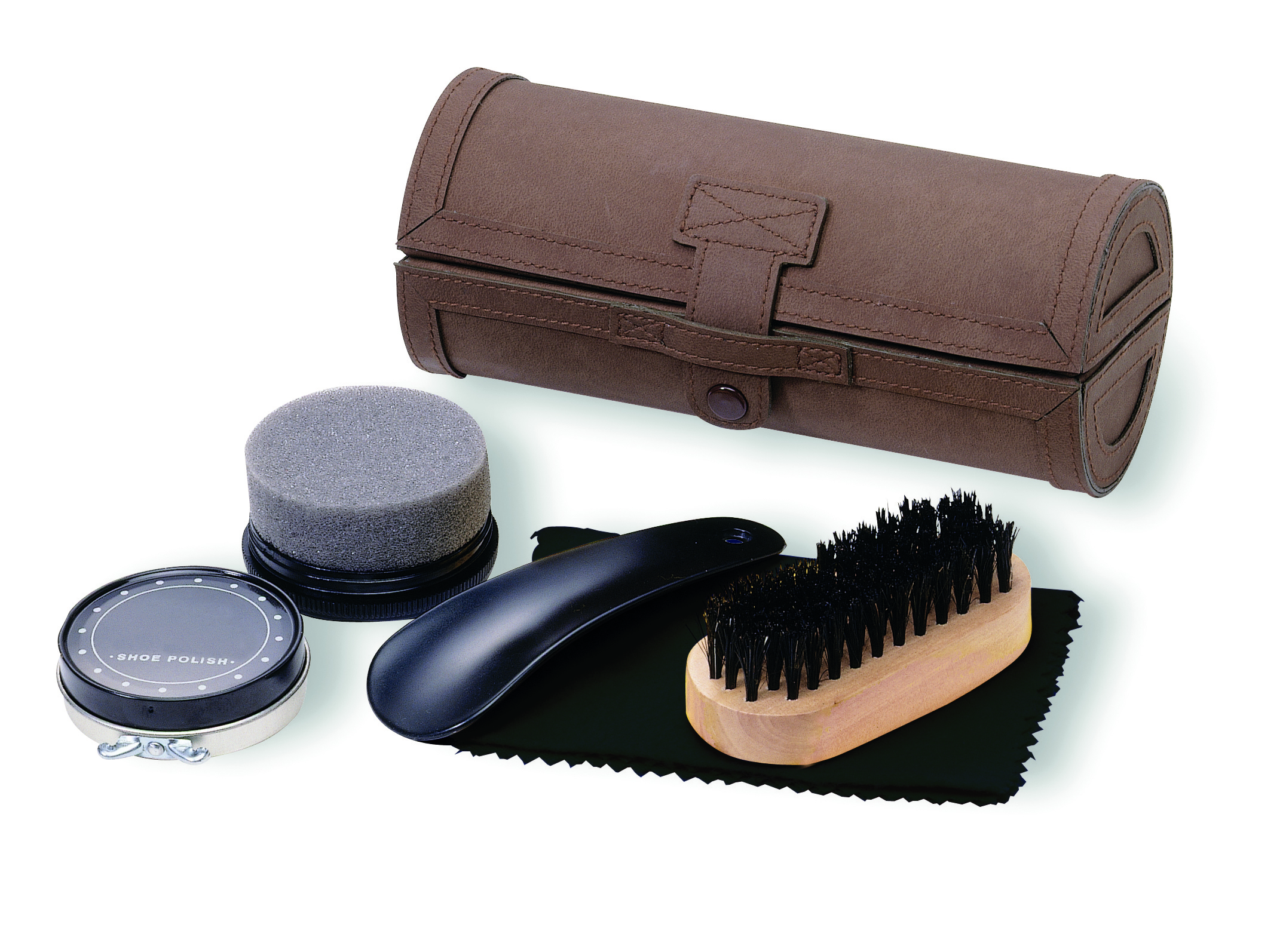 Schuhpflege-Set, Schuhe Polierwerkzeuge, Nagelpolitur, Schuhbürste, Reisetasche/Etui, Schuhpflegeset, Schuhbürste, Poliertiegel, Schaumstoff-Pad, Aufbewahrungstasche, Schuhpflege-Set, Schuhbürste, Polierteller, Lederetui, Klettverschluss-Case