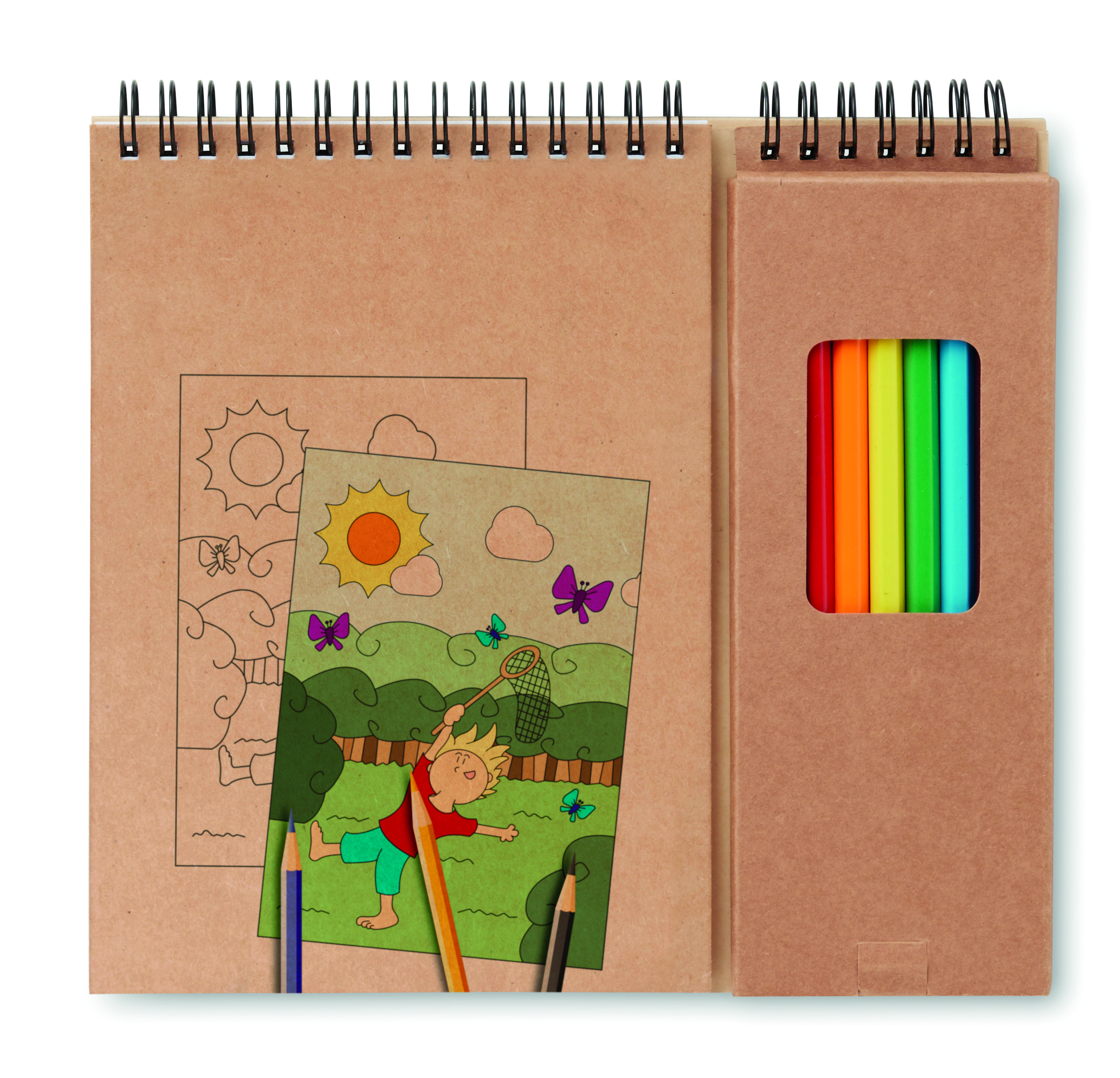 Skizzenbuch, Kunstpapier, Buntstifte, Farbstifte, Malbild