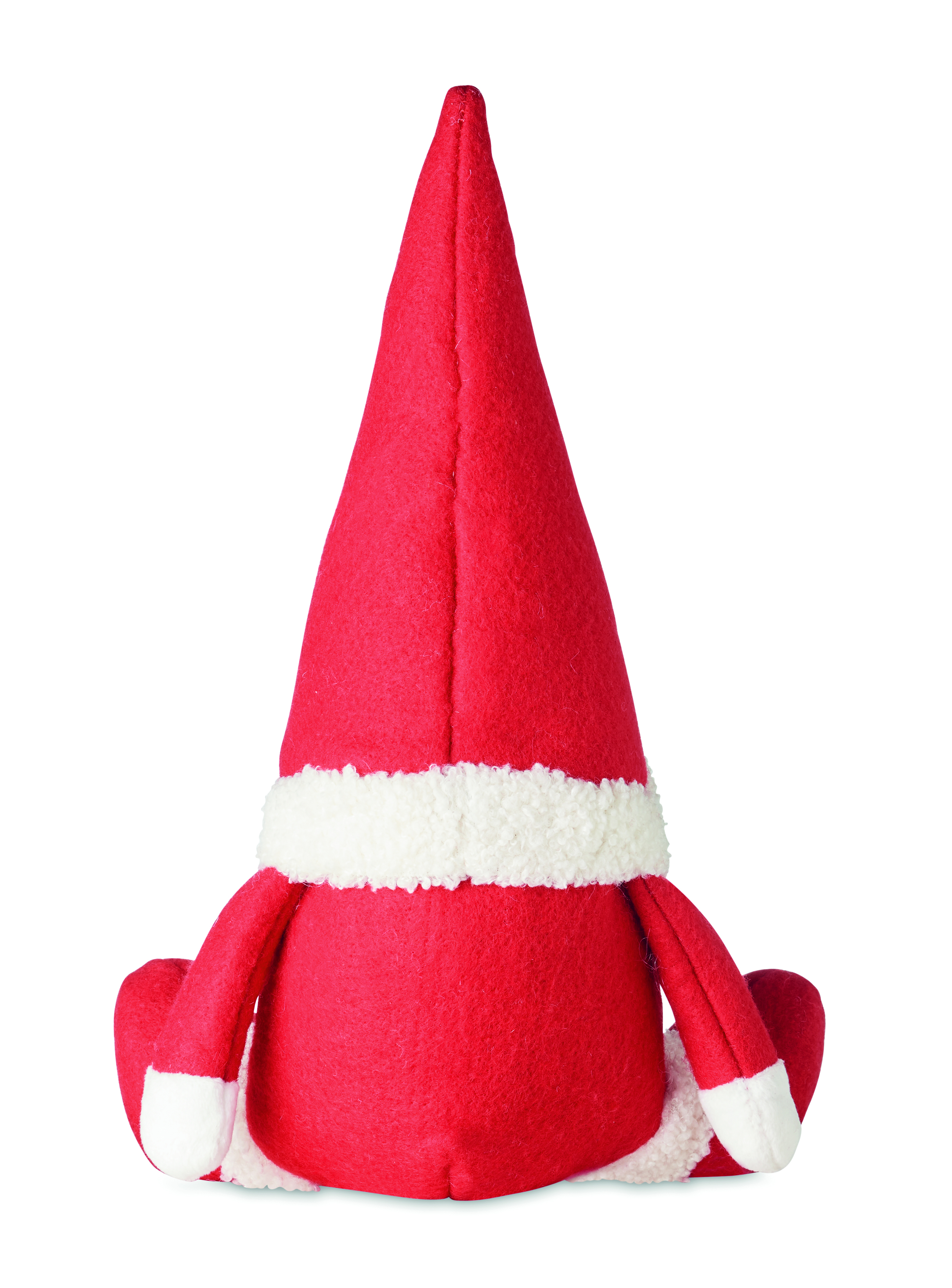 Cranberry Gnom, Santa-Hut Plüschtier, Rotes Plüschfigur, Winterdekoration, Filzspielzeug, Santa-Hut, roter Plüsch, Filz, Zierband, Spielzeugzubehör, weihnachtssocke, elfenbart, rote farbe, stoffkunst, kuschelkissen