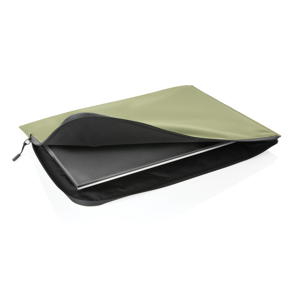 Laptop-Hülle, Olivgrün, Reißverschluss-Etui, Schwarzes Innenfutter, Schlankes Design, Laptophülle, Hülle, Schutzhülle, Notebookhülle, Laptopcover, laptop sleeve, Reißverschluss, grüne Hülle, Case, kompakt