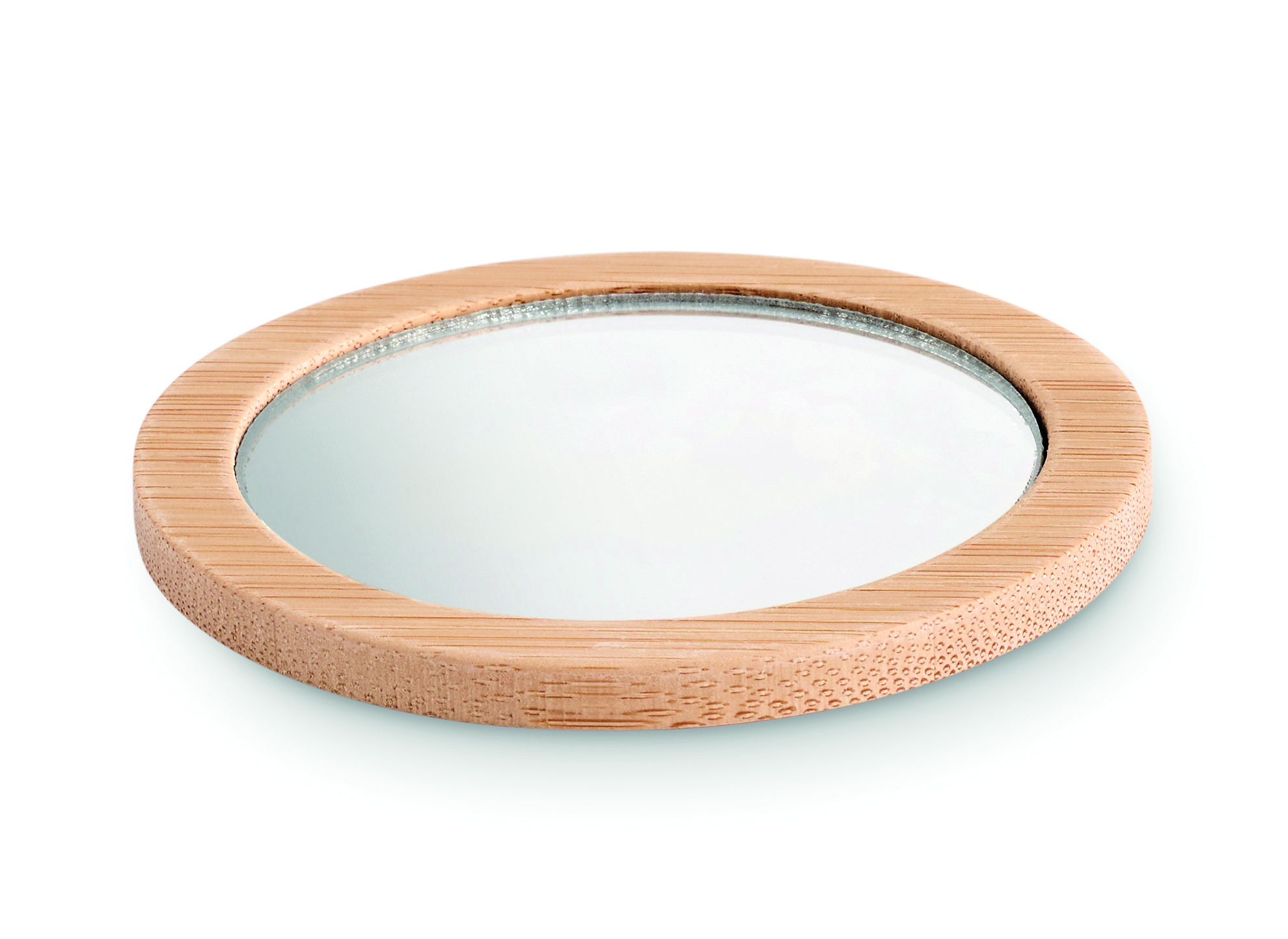 Spiegel, Runder Spiegel, Holzrahmen, Rosenholz, Spiegelglas