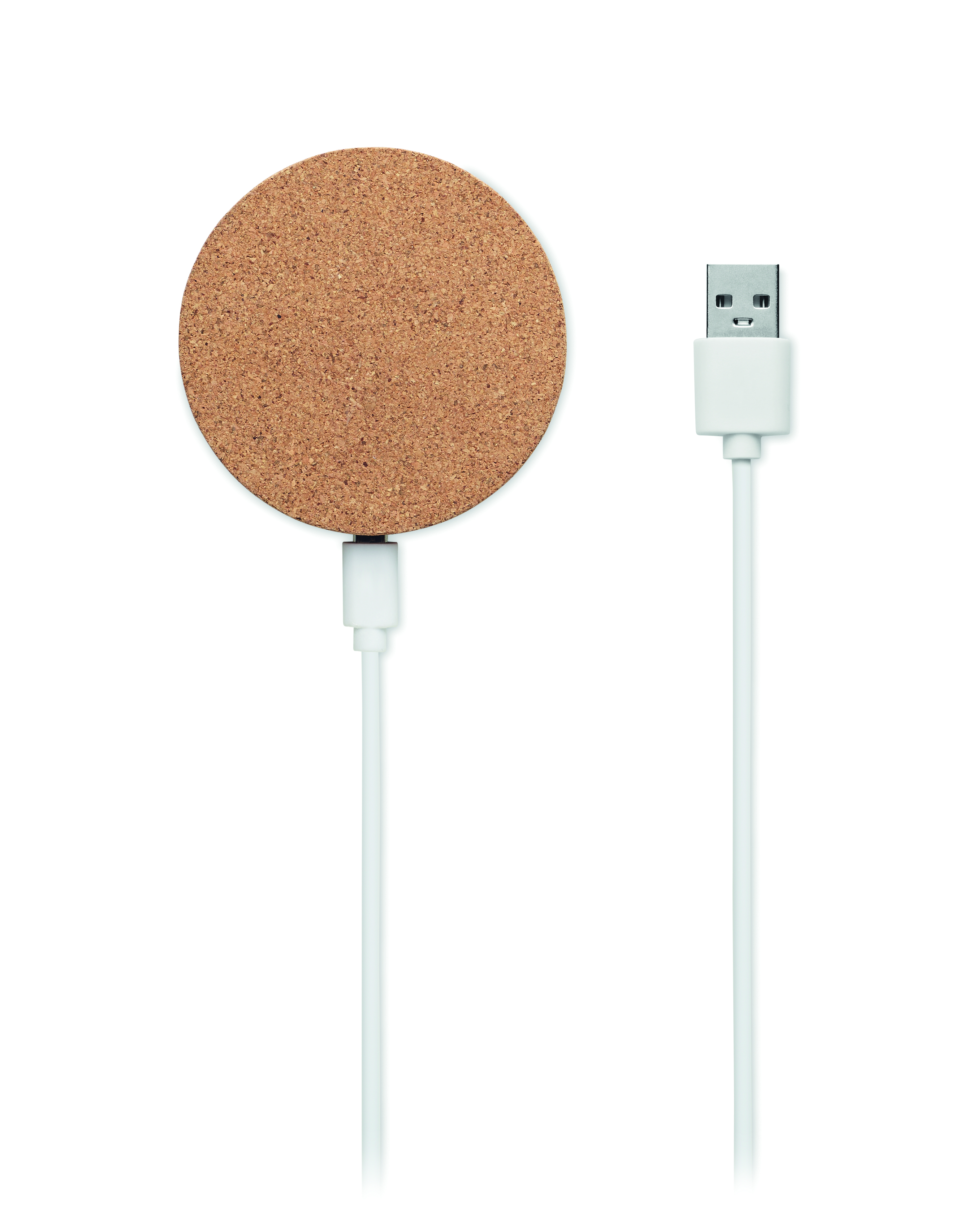 Korkplatte, Magnetplatte, USB-Ladevorrichtung, Rund, Kork Docking