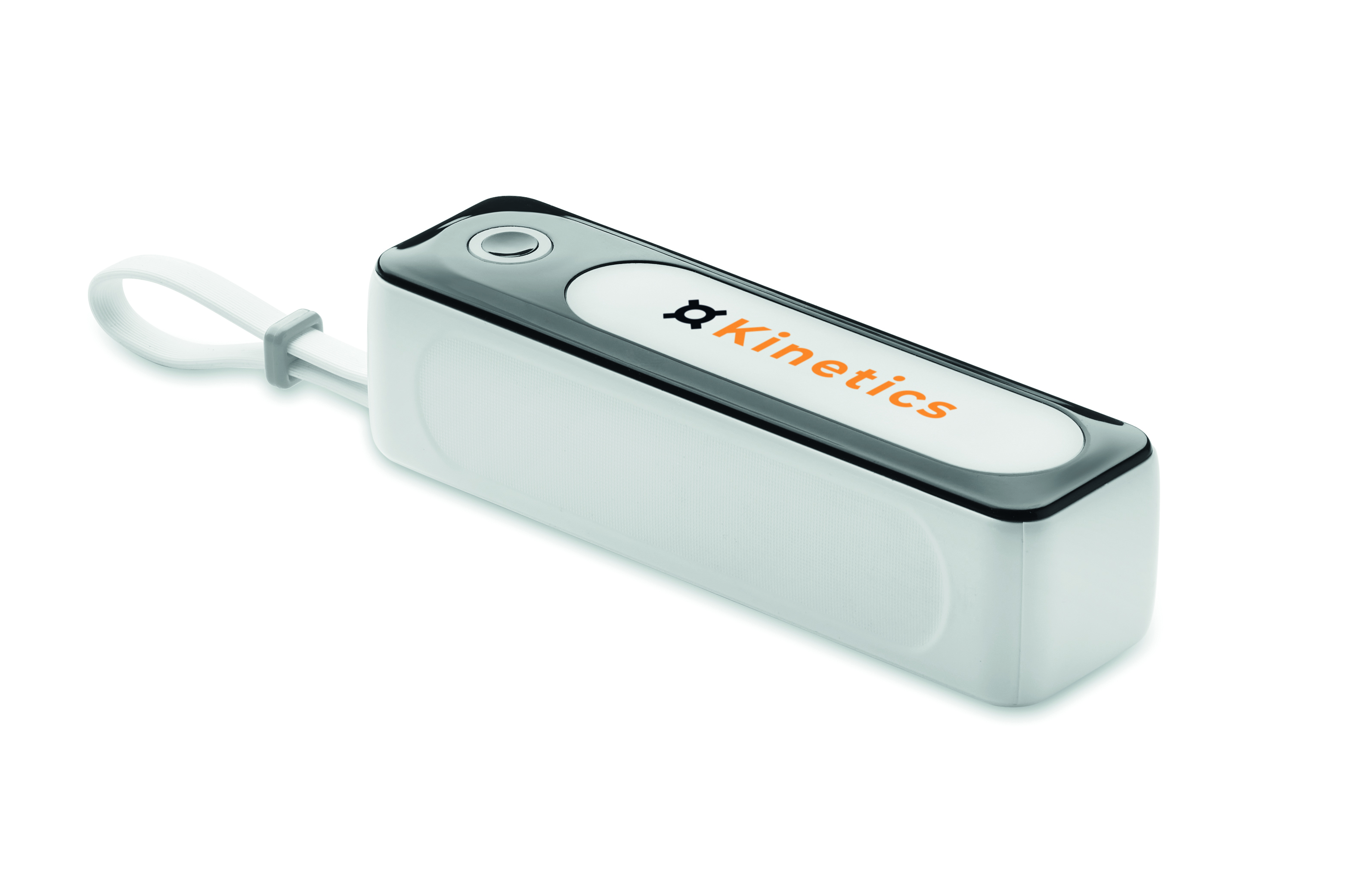 Bluetooth-Lautsprecher, tragbarer Lautsprecher, weiß, Logo, Kinetics, Bluetooth-Lautsprecher, tragbarer Lautsprecher, weiß, Logo, Kinetics, Barbecue lighter, USB-Lautsprecher, tragbarer Lautsprecher, weiß-schwarz, Kinetics Marke nicht verwenden