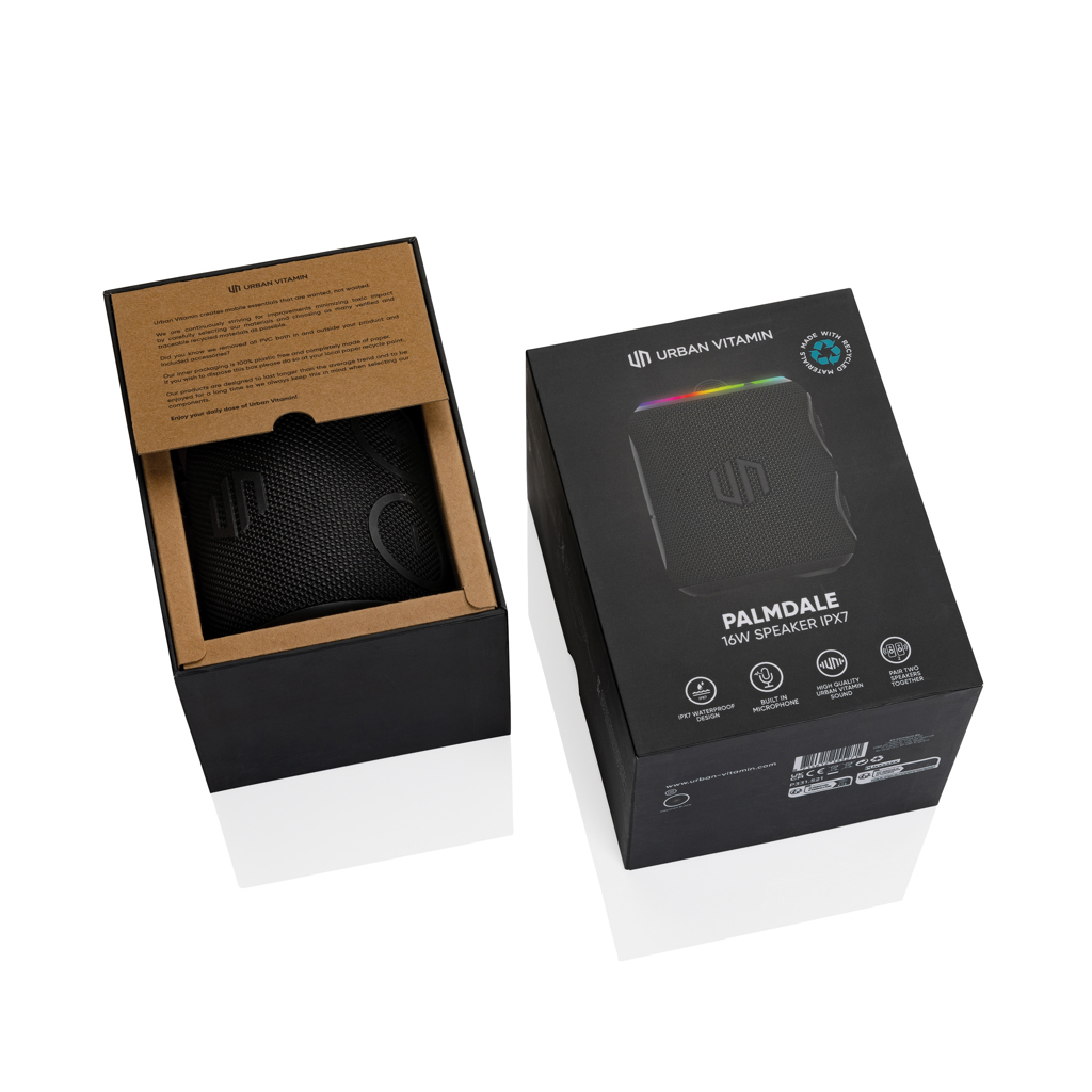 Adapter, Elektronik, Kiste, Computerausrüstung, Portabler Lautsprecher, Bluetooth, Palmdale, 16W, IPX7, Lautsprecher, Bluetooth, Portabel, Palmdale, 16W, Bluetooth, Lautsprecher, 16W, IPX7, Kartonverpackung