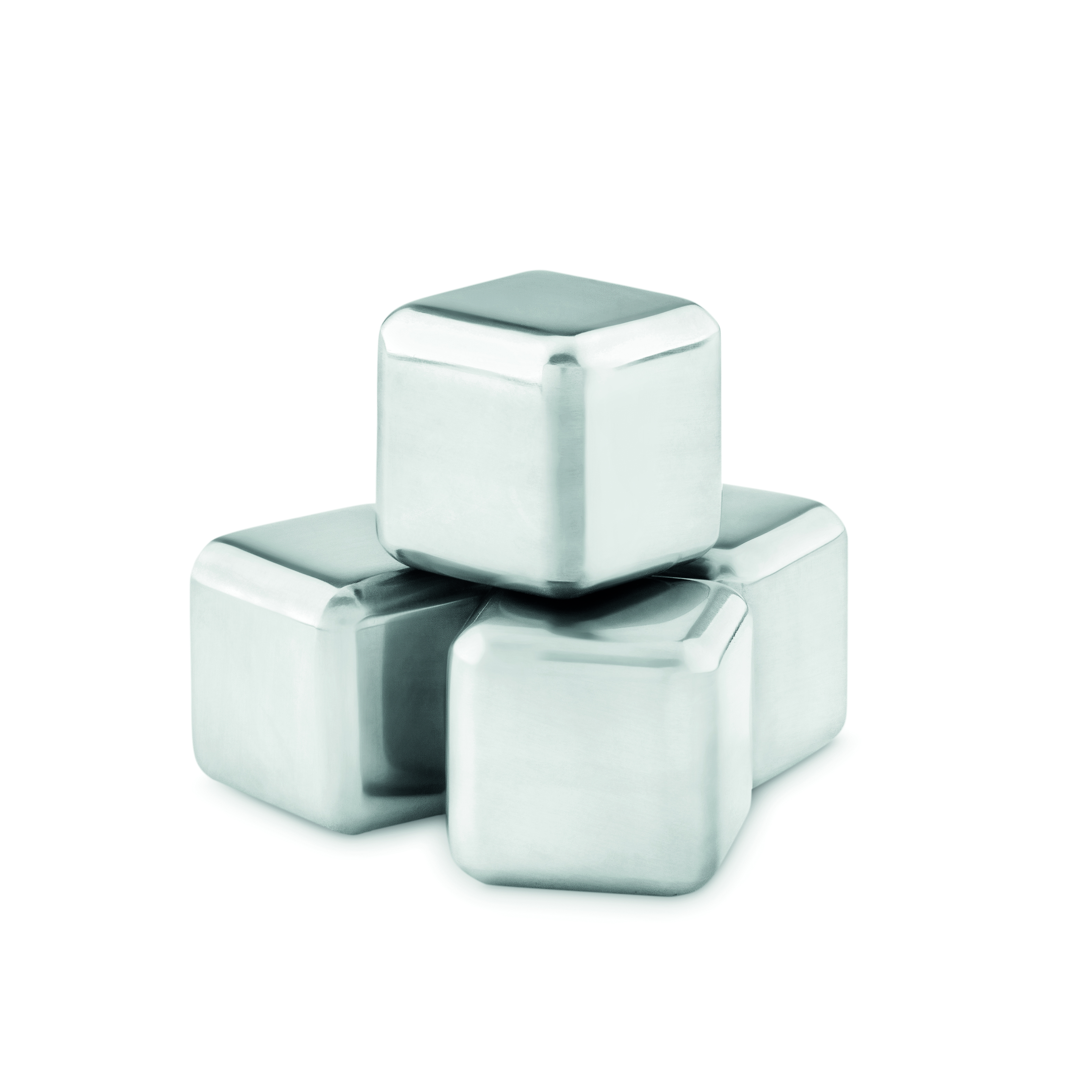 metallische Würfel, Stahlwürfel, Metallwürfel, Gewichtselement, Silberfarbener Würfel