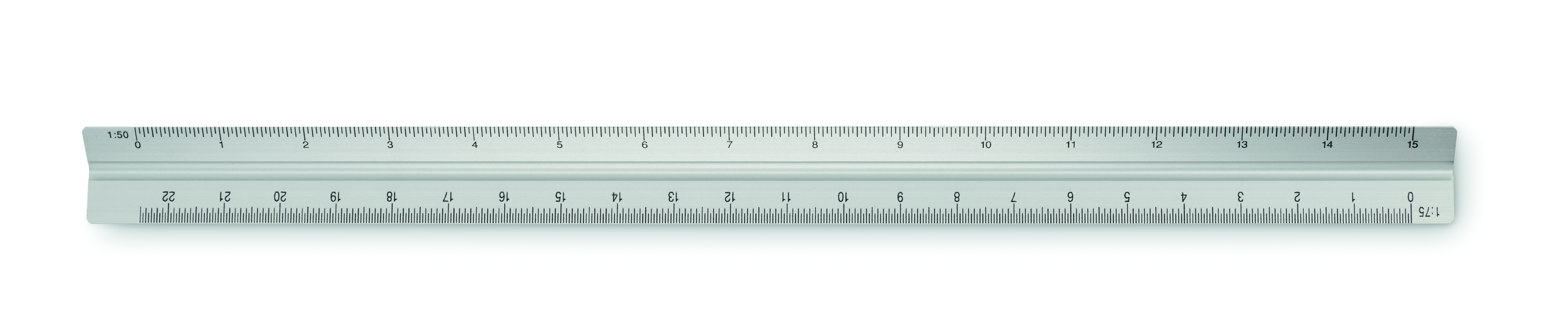 Lineal, Lineal aus Metall, Messwerkzeug, Zentimeter-Skala, mm-Skala