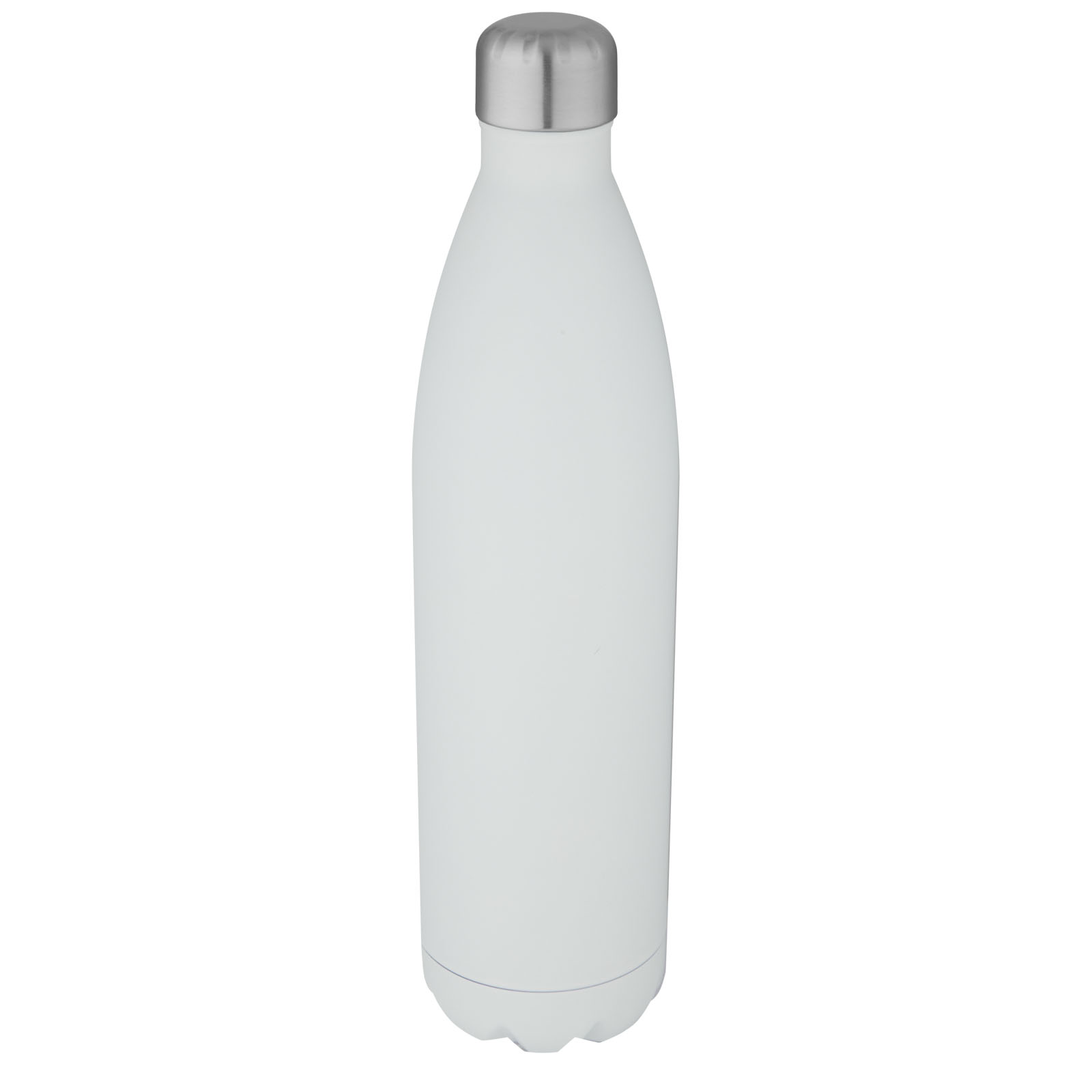 Wasserflasche, Trinkflasche, Edelstahl, silber, Deckel aus Metall, flasche, Thermosflasche, Stahl, silber, einfarbig