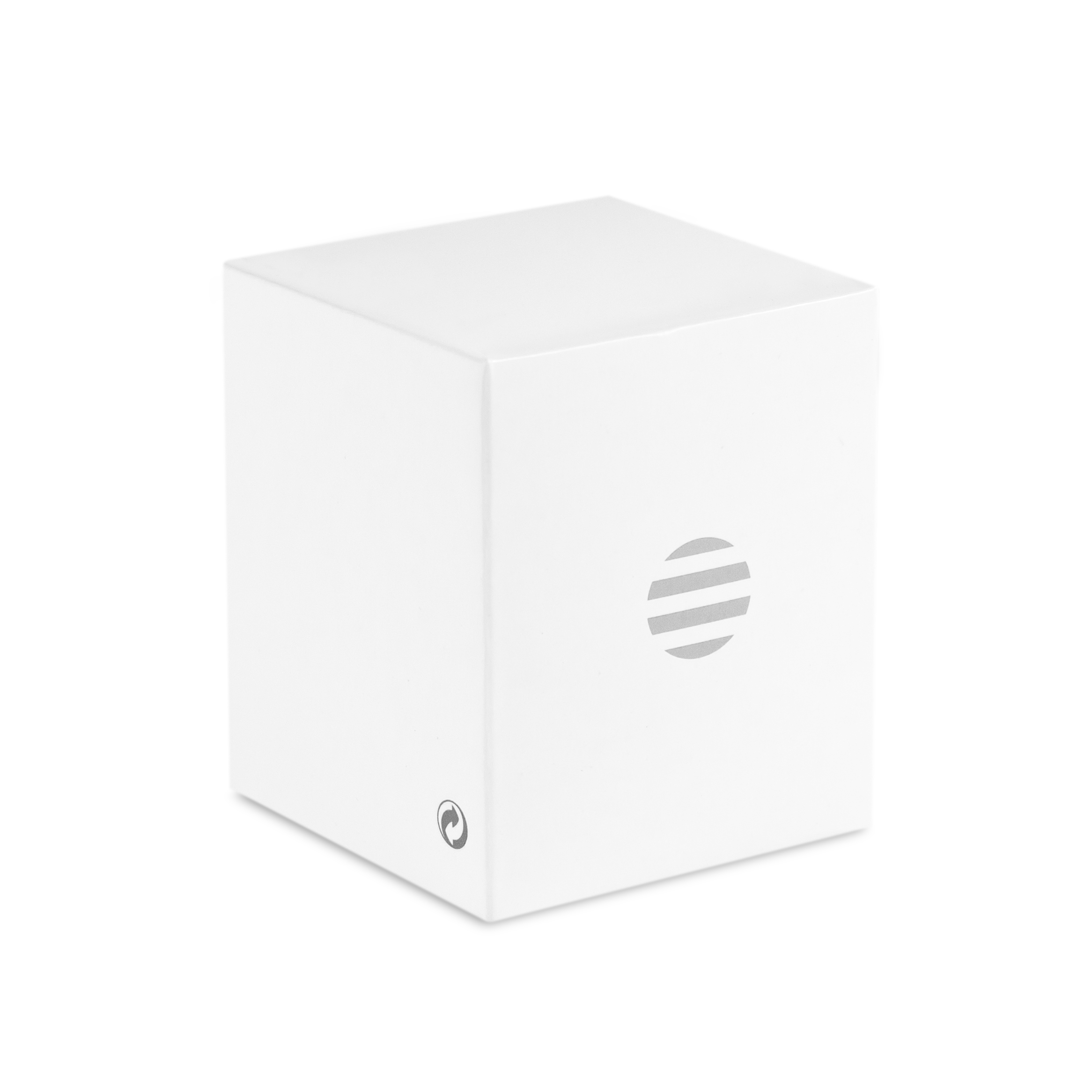 weiße Box, Paketverpackung, Kartonschachtel, Minimalistisches Design, Logo-Symbol, weiße Box, Kartonbox, kleine Box, seitlich gedrucktes Logo, einfaches Design, white box, kartonbox, versandbox, würfel, minimal