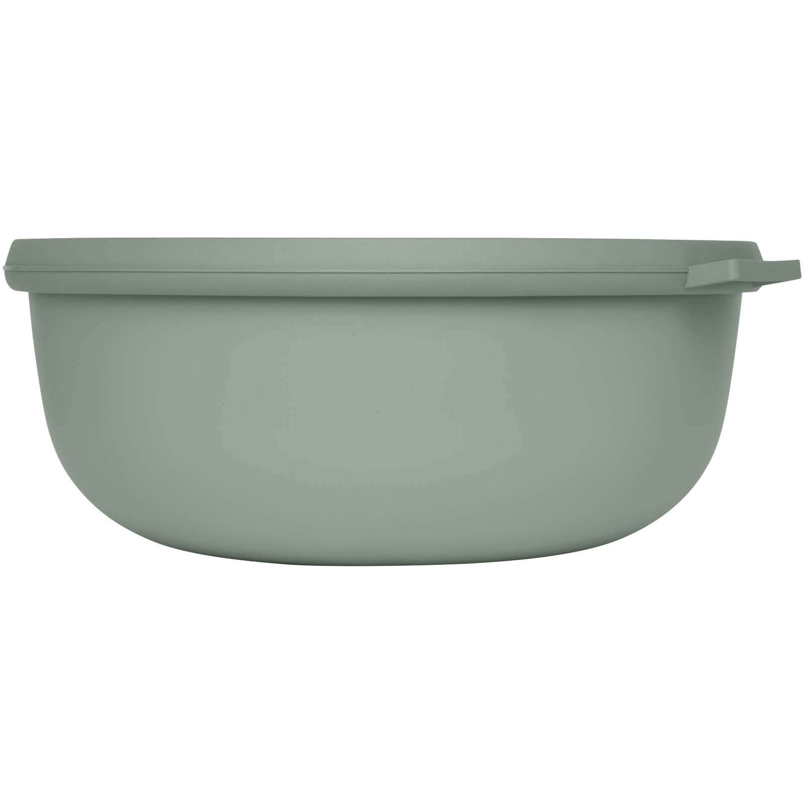Kleiner Aufbewahrungsbehälter, Auflaufform, Bastel-Behälter, Grünlich grau, Deckel mit Griff
