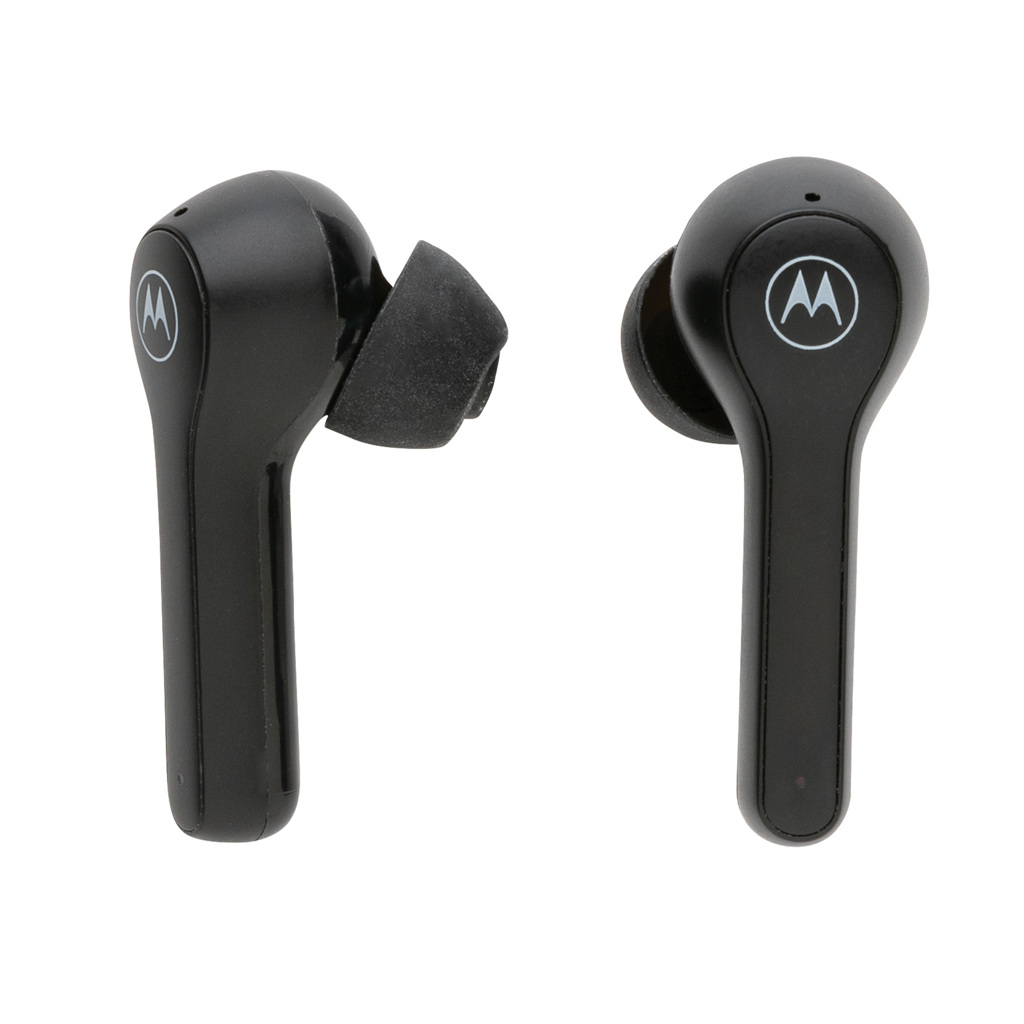 Elektronik, Kopfhörer, In-ear headphones, Wireless earbuds, Black earbuds, Bluetooth earphones, Motorola logo, Kopfhörer, In-Ear, Bluetooth, Schwarz, Motorola, In-Ear, Earbuds, Bluetooth, Wireless, Motorola Logo