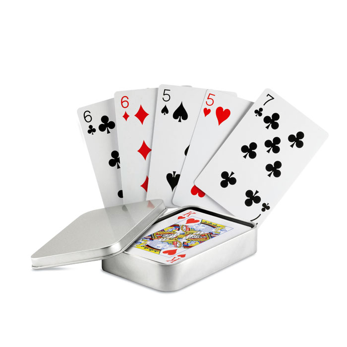 Karten, Spielkarten, Metallbox, Kleines Kartenspiel, Pokerkarten