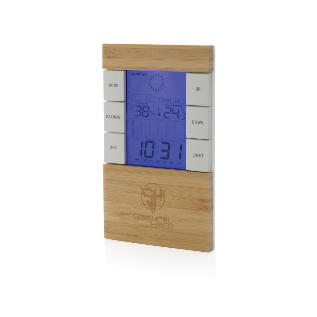 Bildschirm, Computer-Hardware, Computerausrüstung, Überwachen, Digitale Uhr, digitaler Thermostat, Holzrahmen, blaue LCD, Temperaturregler, Heimautomatisierung, Digitalthermometer, Holzoptik, LCD-Display, Holzoberfläche, Raumthermometer