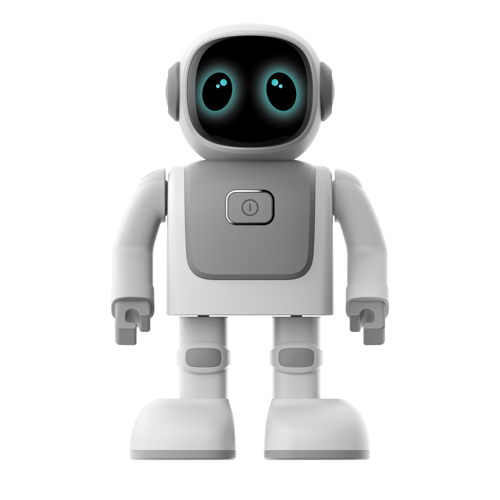 Roboter, Spielzeug, Roboter, Spielzeug, AI, Grau, Kopfmonitor, spielzeug-robot, kinderspielzeug, roboterspielzeug, weiss, dunkler blick, Roboter, Spielzeug, Puppe, grauer Roboter, Gehäuse grau