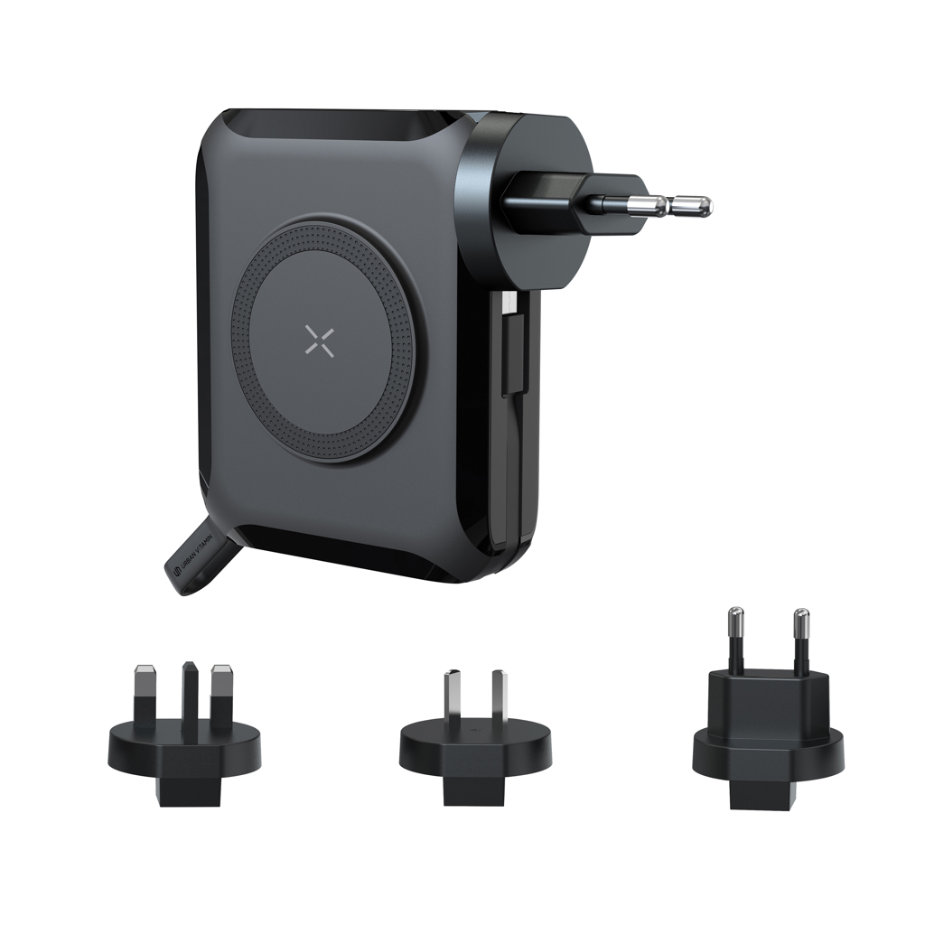 Adapter, Elektronik, Stecker, Ladegerät, Adapter, Drahtloser Ladeclip, Schwarz, Kompakt, UK-Adapter, Power Adapter, Wandladegerät, Steckdosenladegerät, Qi-Lader, Ladegerät, Qi-Ladegerät, Drahtloser Ladeadapter, Schaltdock, USB-C-Anschluss