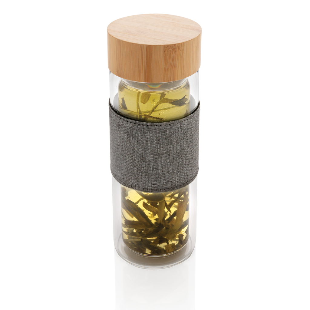 Teedose, Teebestand, Glasbehälter, Holzdeckel, Kammerung-Tees, Glasbehälter, Holzdeckel, Kräutertee-Infus, Glaskaraffe, Bodenschutzband, Teekanne, Glasbehälter, Holzdeckel, Kanne mit Kräutertee, Kräutertee-Set