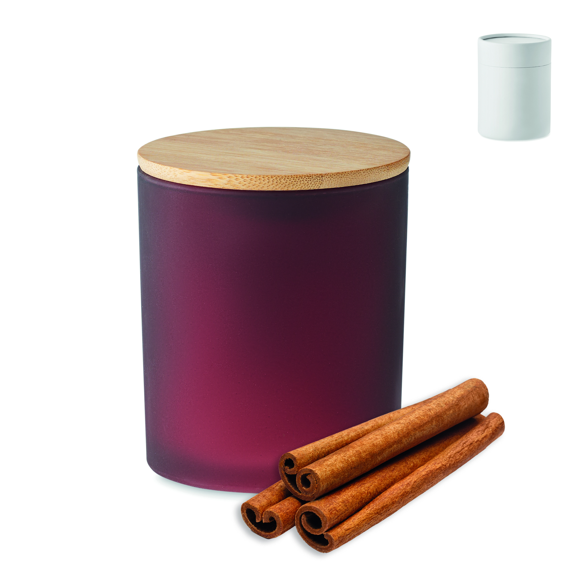 Kaffeedose, Kaffeebehälter, Zimtstangen, Holzdeckel, Vorratsbehälter, Keksdose, Keksbehälter, Holzdeckel, Lila Keramik, Zimtstangen