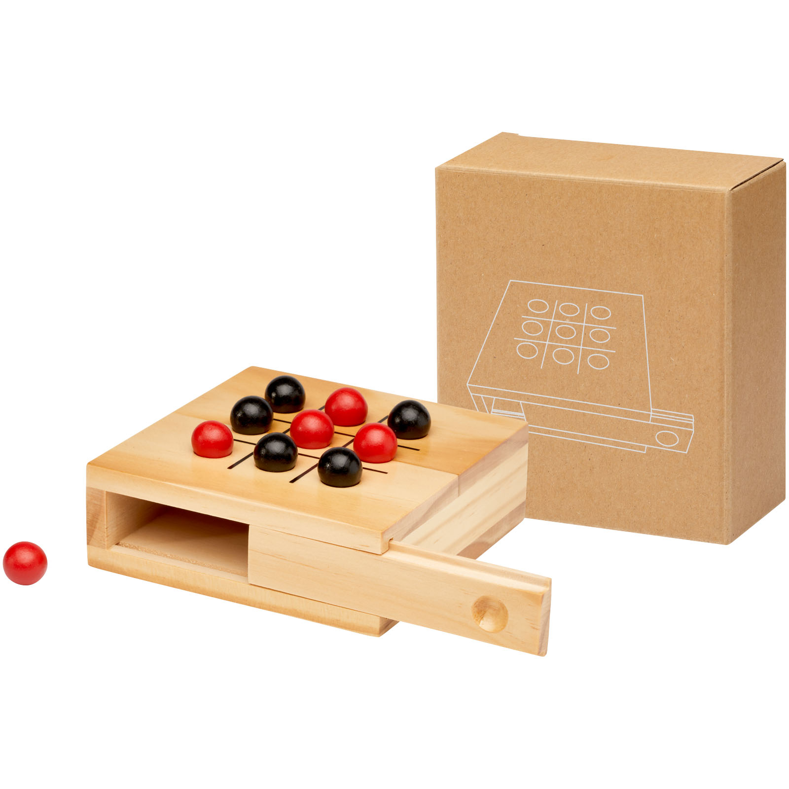 Holzspielzeug, Mikado, Kugeln, Mini-Hacken, Box mit Schublade