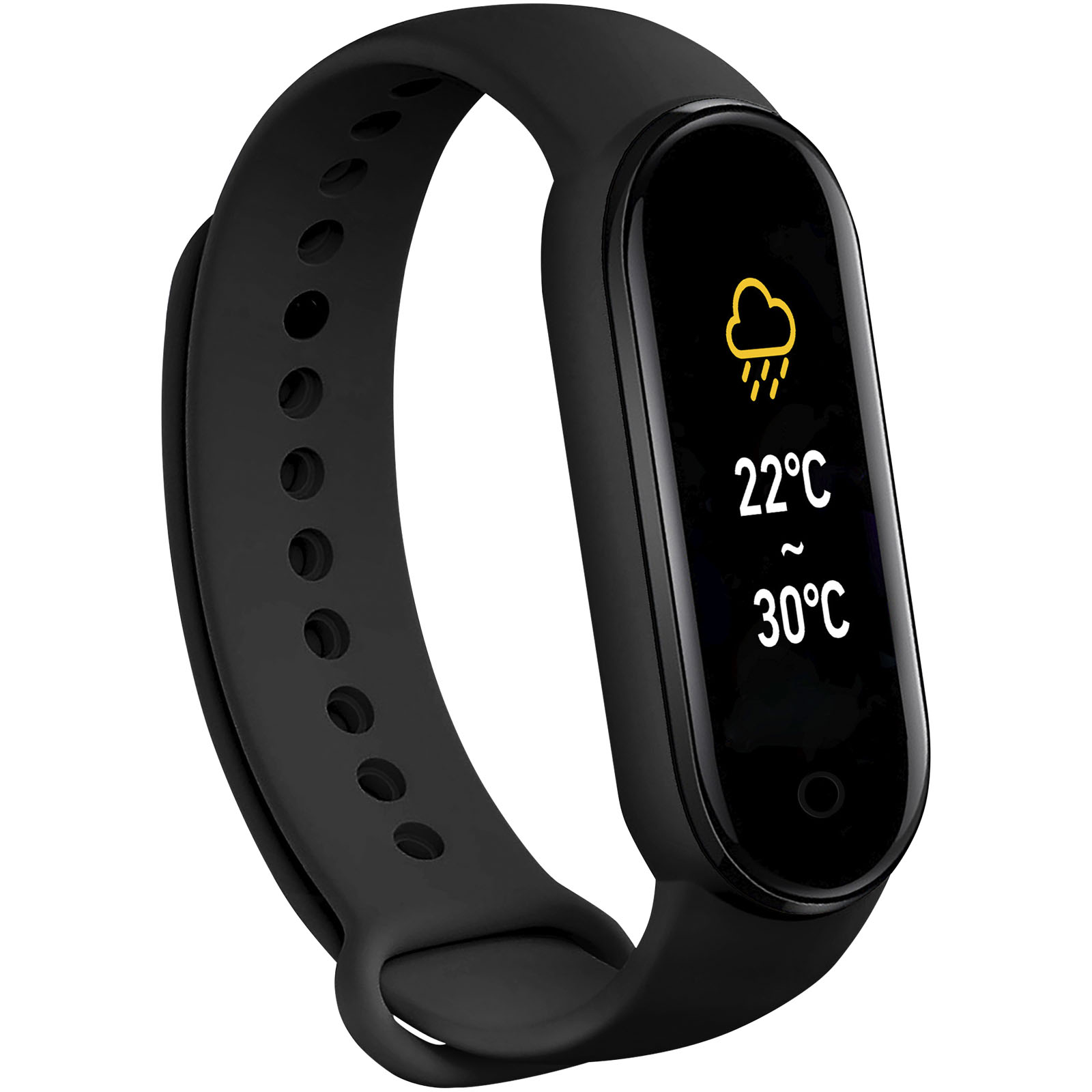 Fitness-Tracker, Smartwatch, Schwarz, Touchscreen, Wetterwarnung