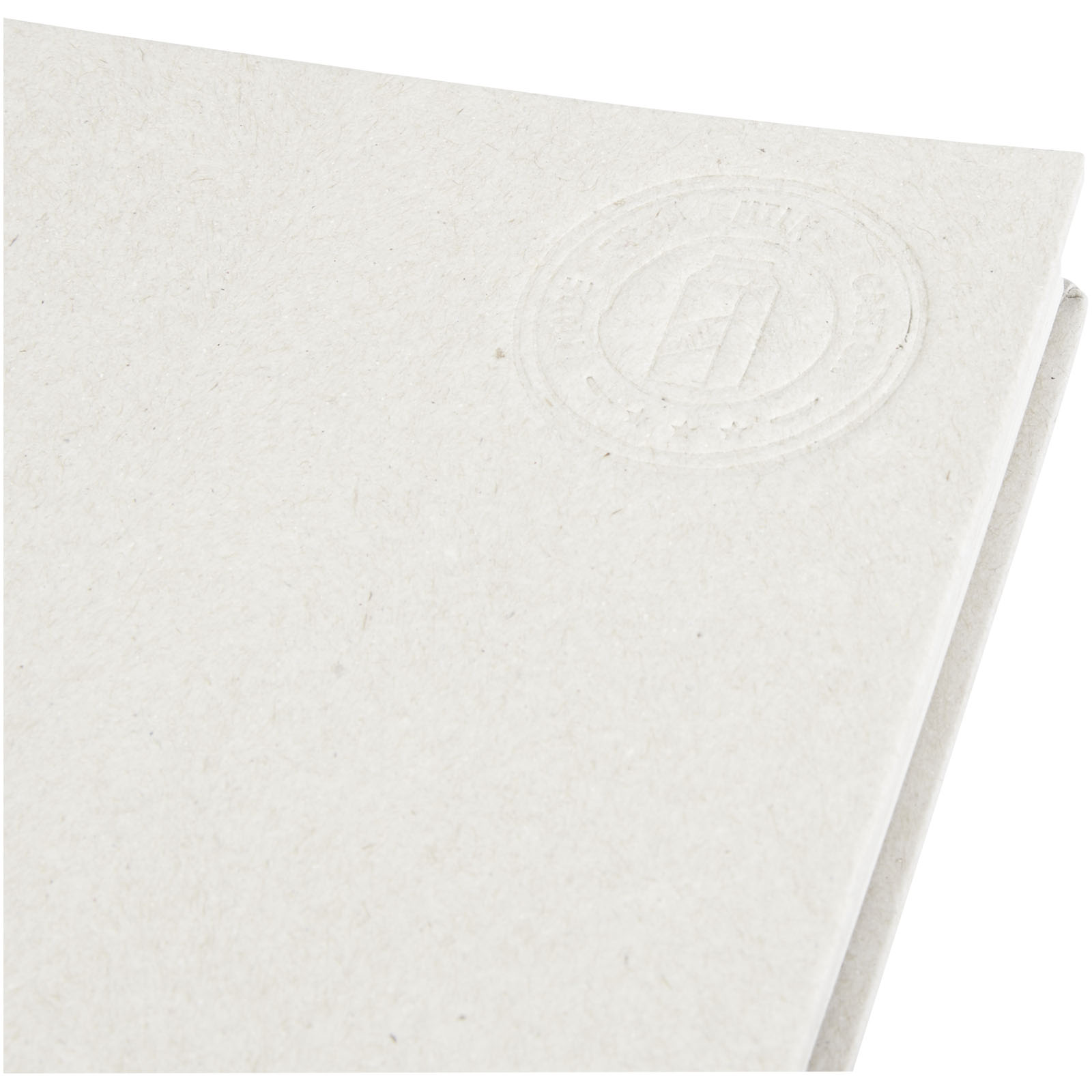 Karte, Papier, Deckel, Logo embossed, Beige