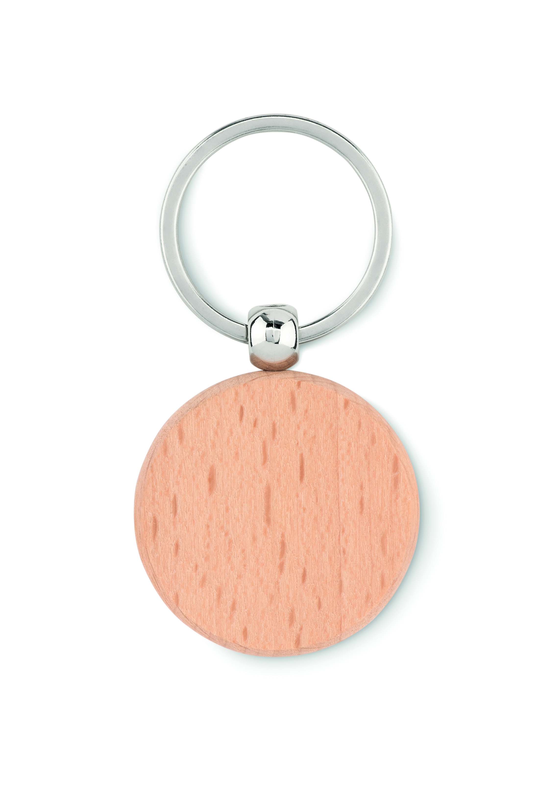 Schluesselanhänger, Holzanhänger, Rund, Rosa, Schlüsselring