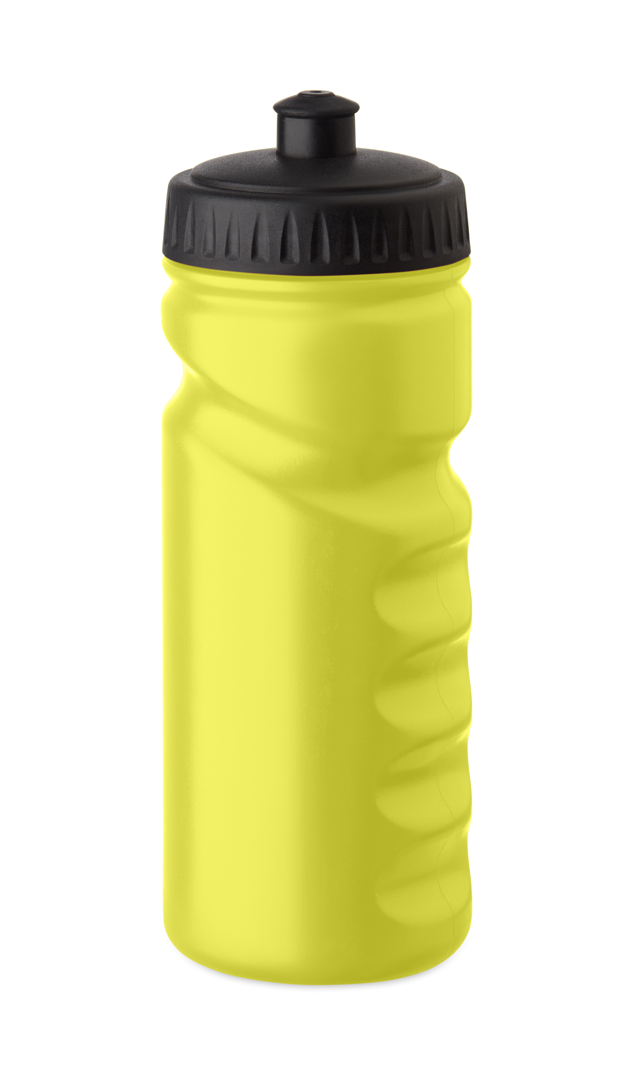 Trinkflasche, Schwarz, Gelb, Kunststoff, Gummimantel