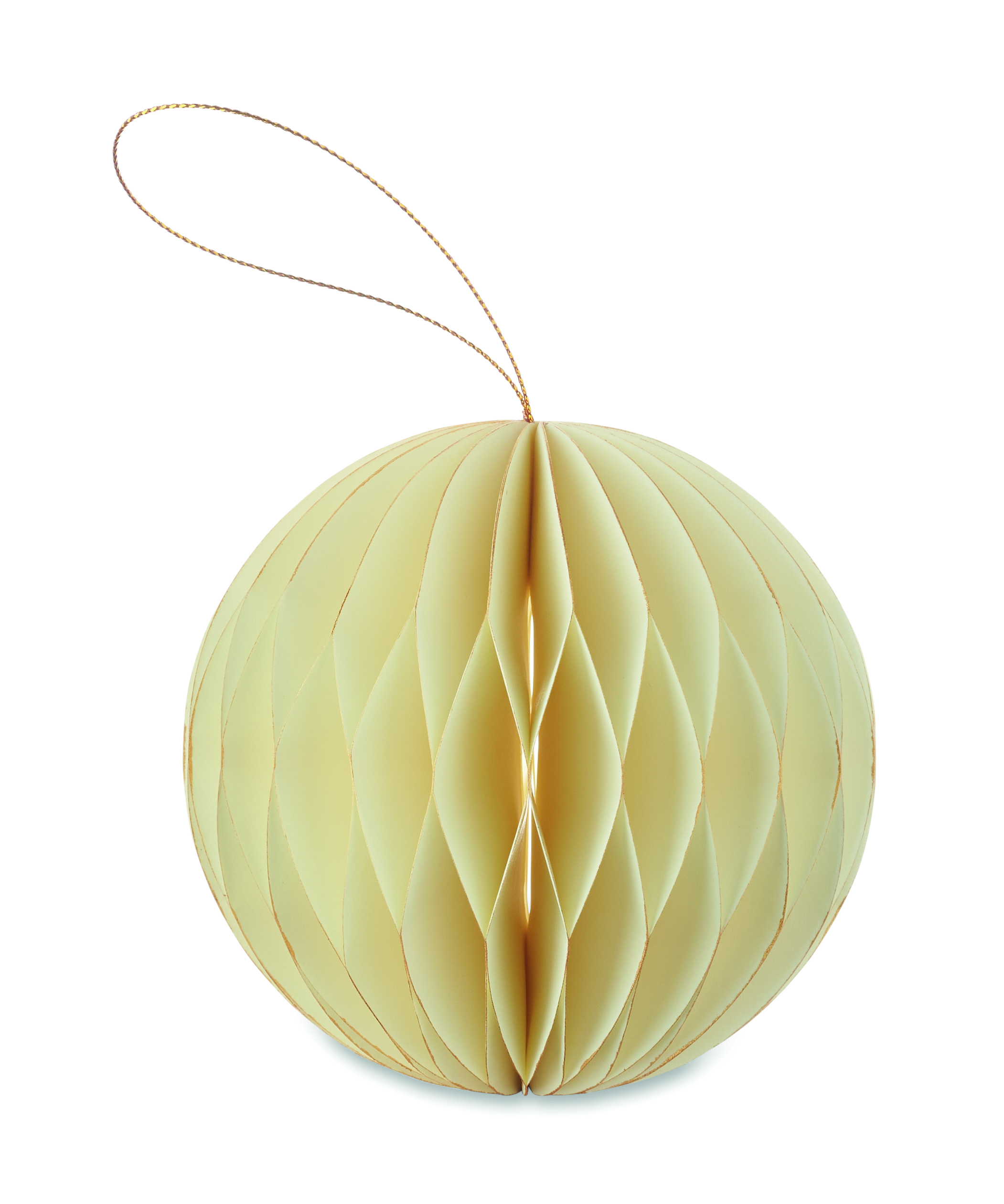 Papier Schmuck, Honigwabenkugel, Schlaufenband, Beige, Weihnachtsdekoration, Schmuckanhänger, Ornament, Papierkugel, Beige, Spirale, Papierkugel, Deko-Kugel, Hängend, Honeycomb, Gelb, papierornament, ball, honeycomb, cream, string hanger