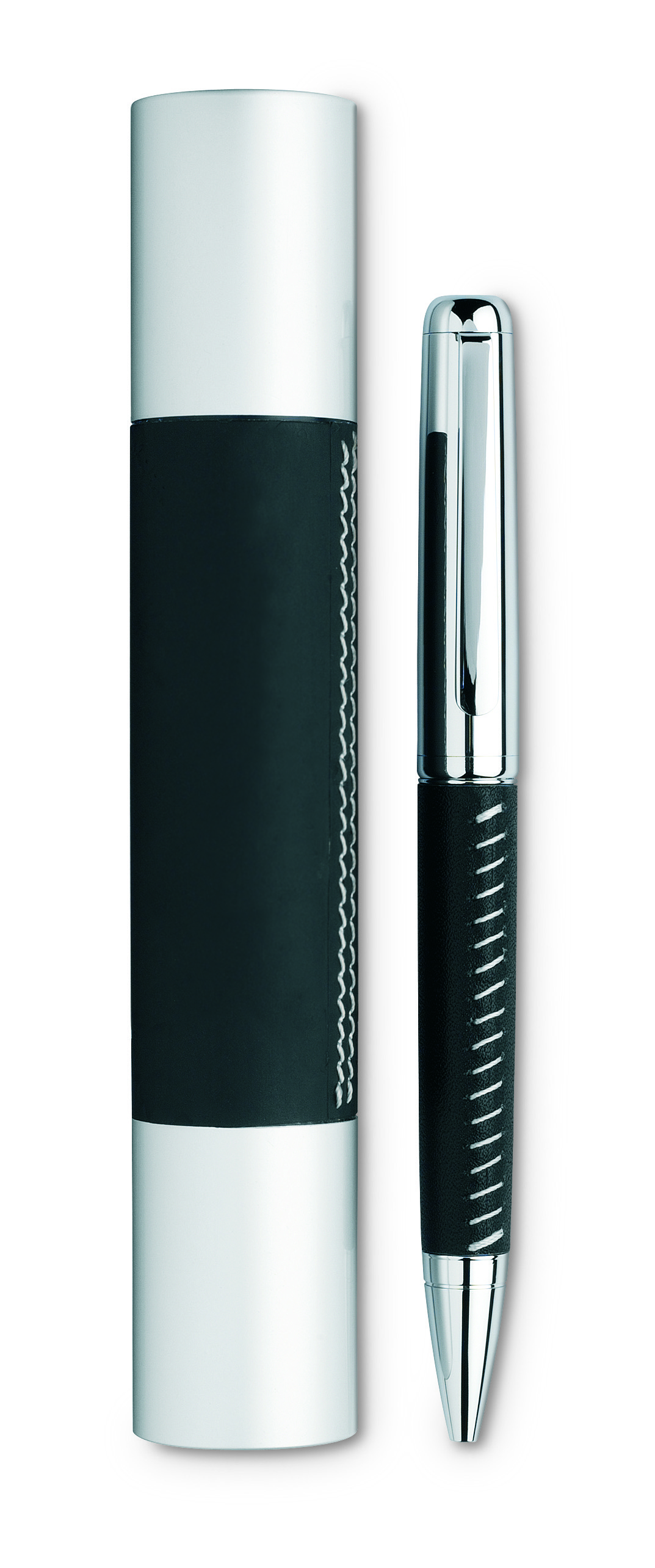 Kugelschreiber, Stift, Schreibgerät, Kunstleder, Silber, Kugelschreiber, Metallstift, schwarz Griff, Edelstahl, Kappe Stift, Stift, Kugelschreiber, Metall, Schwarz, Hülle, Stift, Kugelschreiber, Schwarz, Silber, Geldtasche?