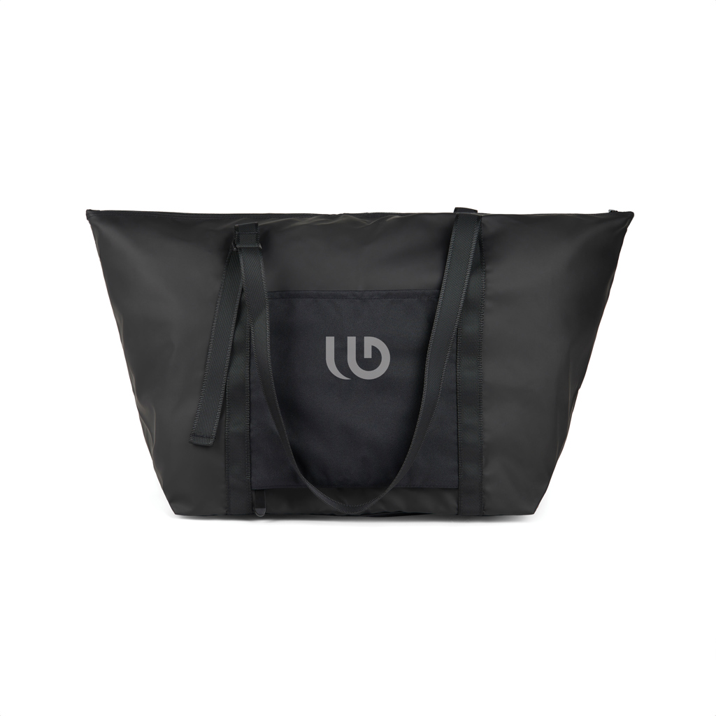 Handtasche, Tasche, Schultertasche, Nylon, schwarz, Tasche, Tote, Schultertasche, Nylon, schwarz,  Tragetasche, Schwarz, Nylon, Schultertasche, Logo Tasche