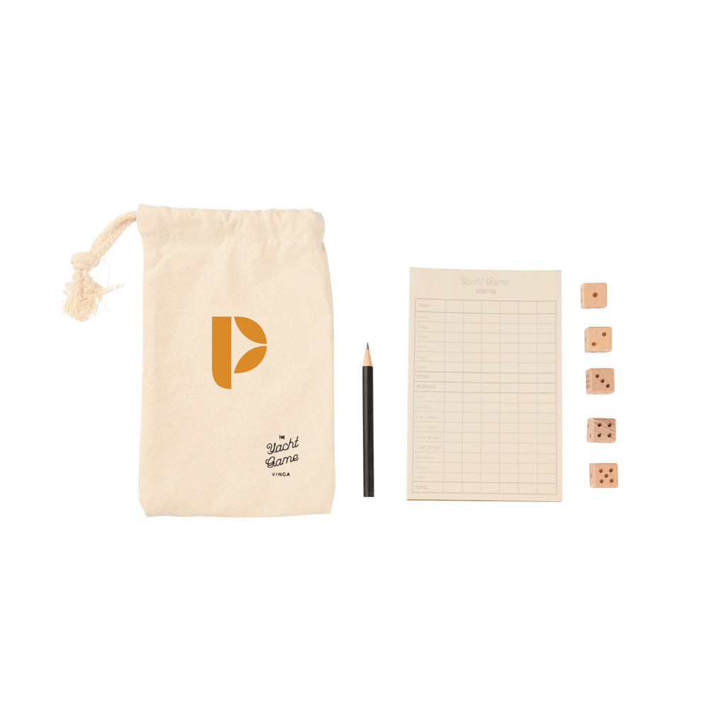 Bleistift, Punktraster, Würfel, Notizblock, Beutel, Notizheft, Bleistift, Würfel, Punktezettel, Zugbandtasche, Stift, Notizblatt, Würfel, Kleines Zubehört, Beutel