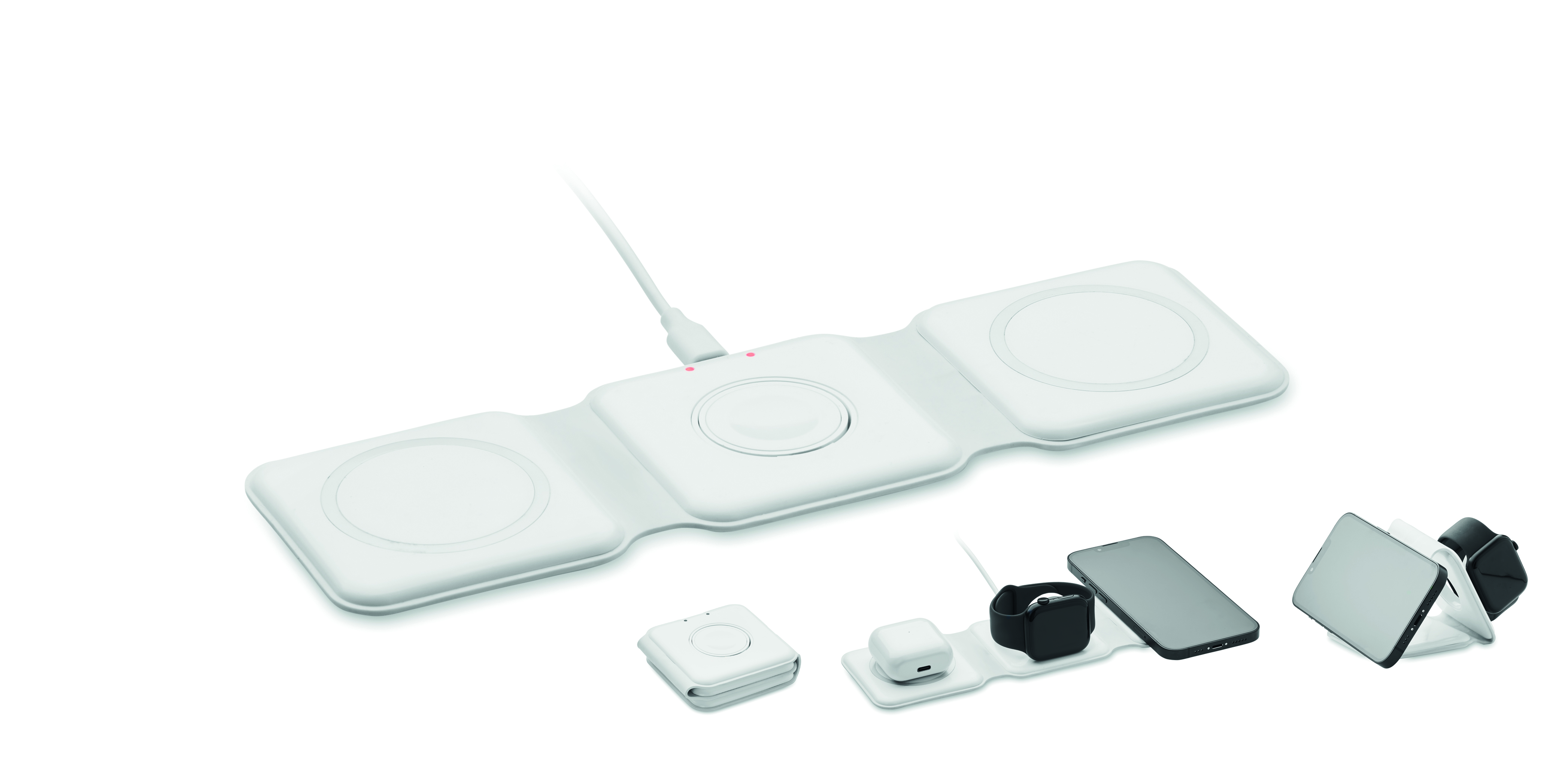 Qi-Ladegerät, kabelloses Ladepad, Telefonhalter, Magnetisches Ladegerät, USB-C Kabel, Ladegerät, Qi-Ladepad, Kabelloses Ladegerät, Wireless Charger, Ladezone, Ladegerät, Qi-Ladegerät, Schreibtischladematte, Kabelloses Laden, Apple Watch Ladeplatte