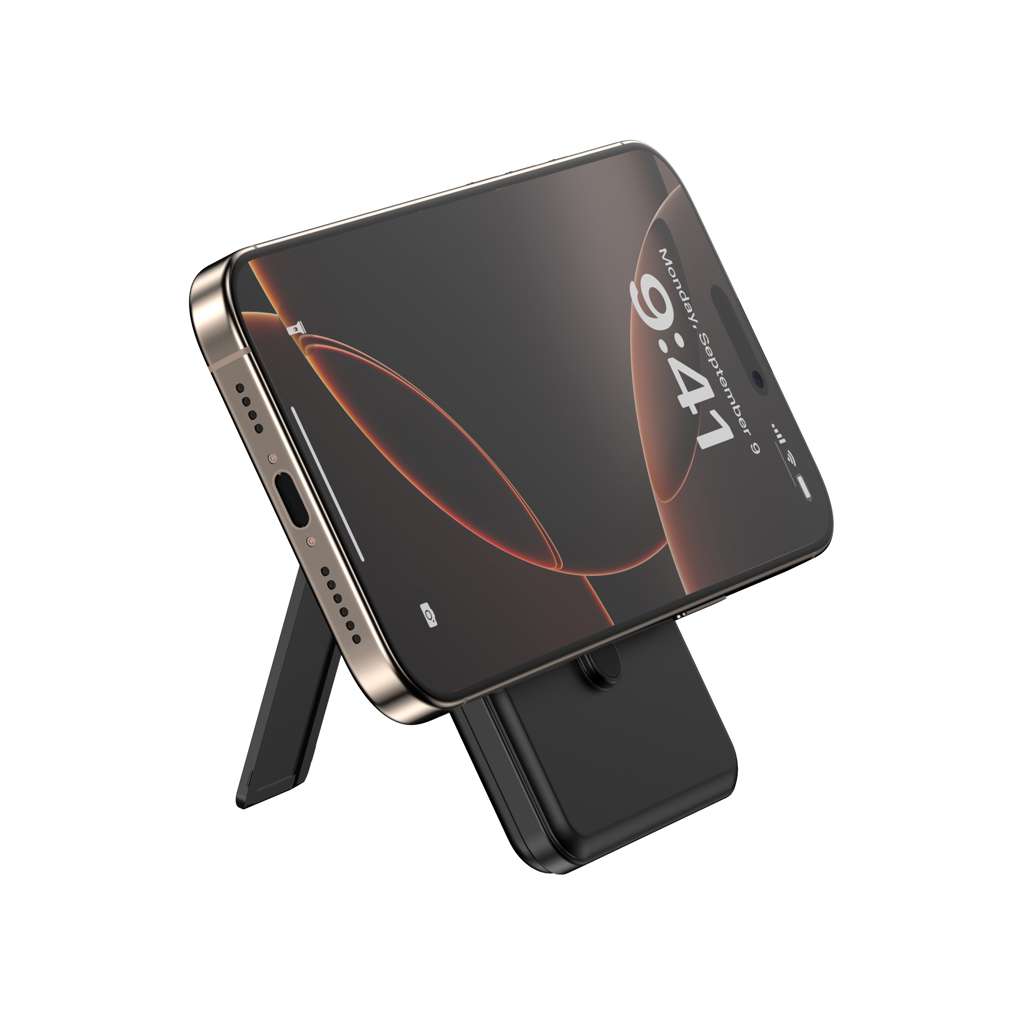 Elektronik, Handy, Telefon, Computer-Ausrüstung, Computerausrüstung, Smartphone, Wireless charging, Metallic, Gold, Stand accessory, Smartphone, Phone with stand, Wireless charging, Gold color, Slim design