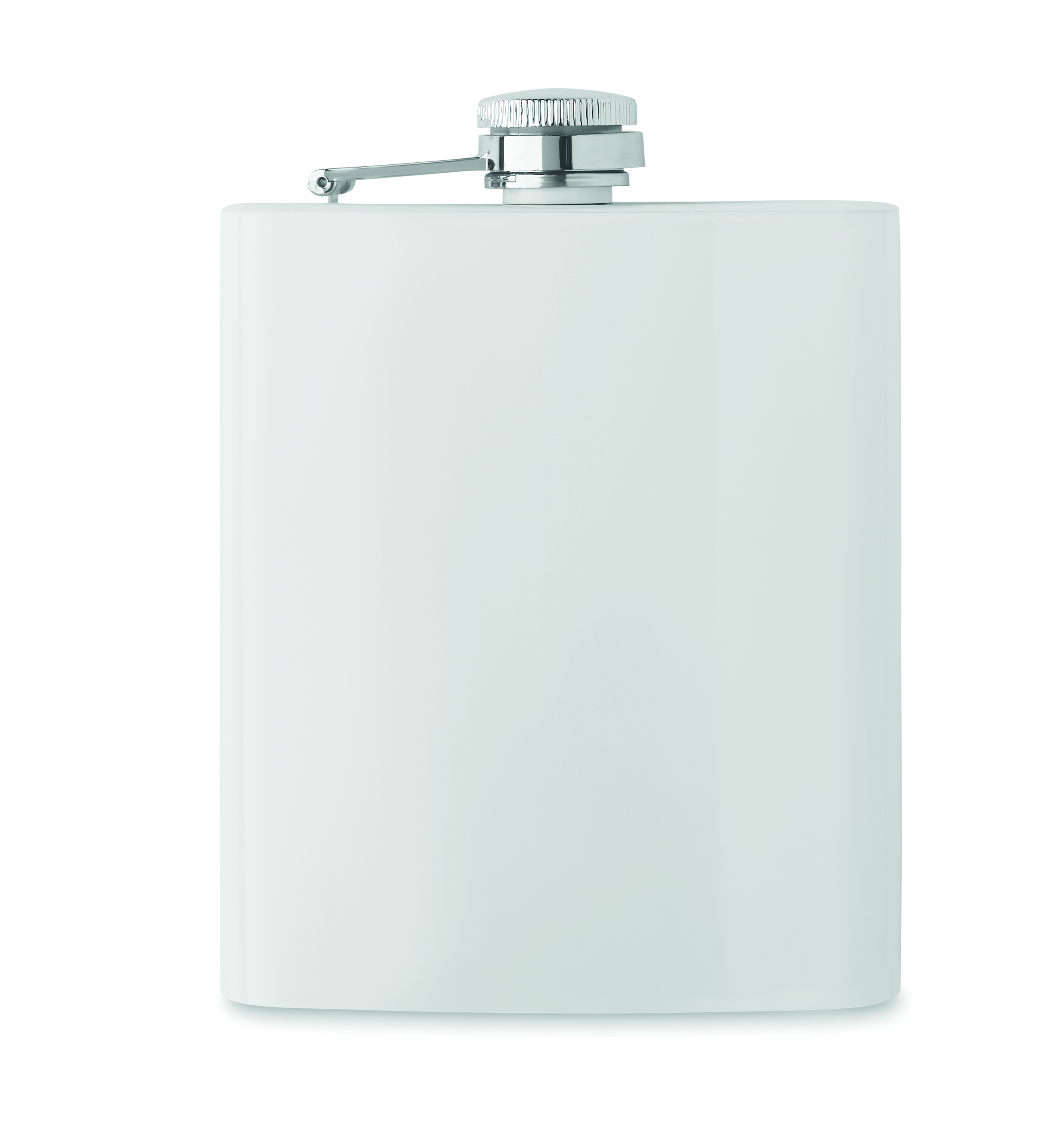 Flachmann, Trinkflasche, Kunststoff, weiß, Schraubverschluss, Flasche, Stahlkappe, Schnapsflasche, metallisch, einfarbig, Flasche, Flachkanne, Metallverschluss, Schnappverschluss, Kump, Flasche, Spender, Metallkappe, Hülle, Fassungsvermögen klein