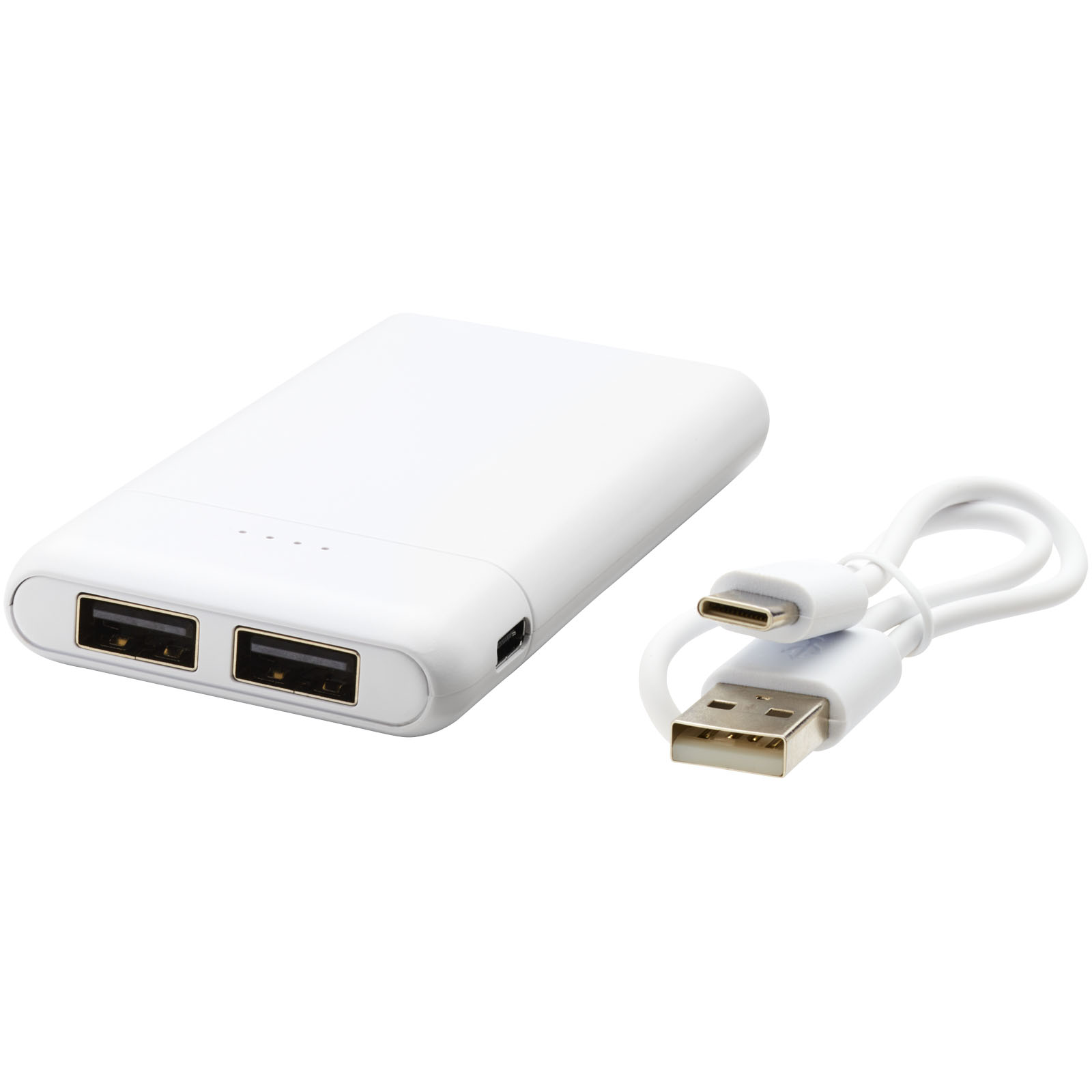ladegerät, powerbank, USB-A, USB-C, weiß