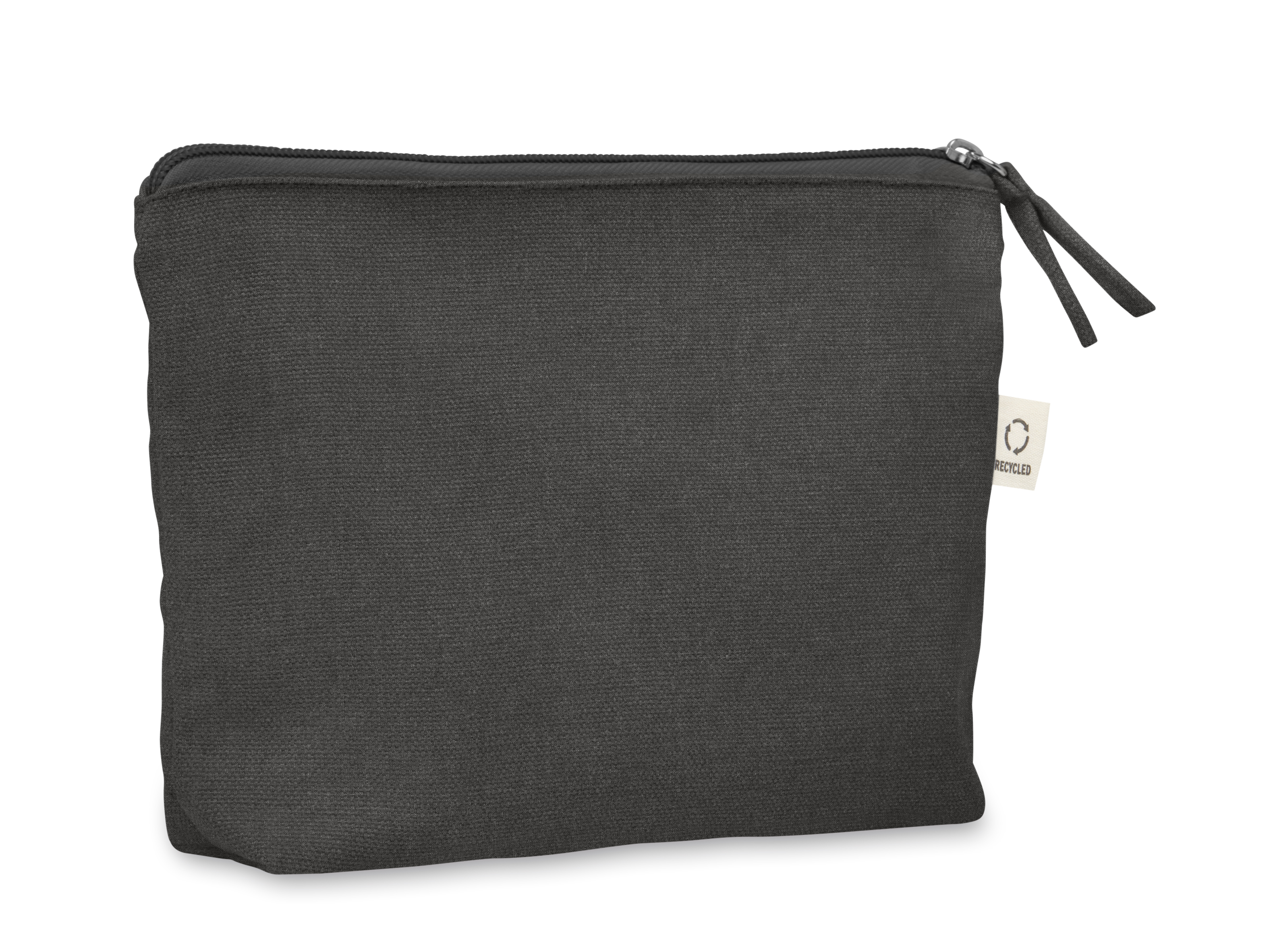 Pouch, Reißverschluss, Canvas, Schwarz, Rezyklat, Kleine Tasche, Clutch, Schwarz, Recyclingstoff, Reißverschluss, Tasche, Clutch, Grau, Recyclingmaterial, Reißverschluss, Pouch, Zubehör, Taschentasche, Kulturtasche, Beutel