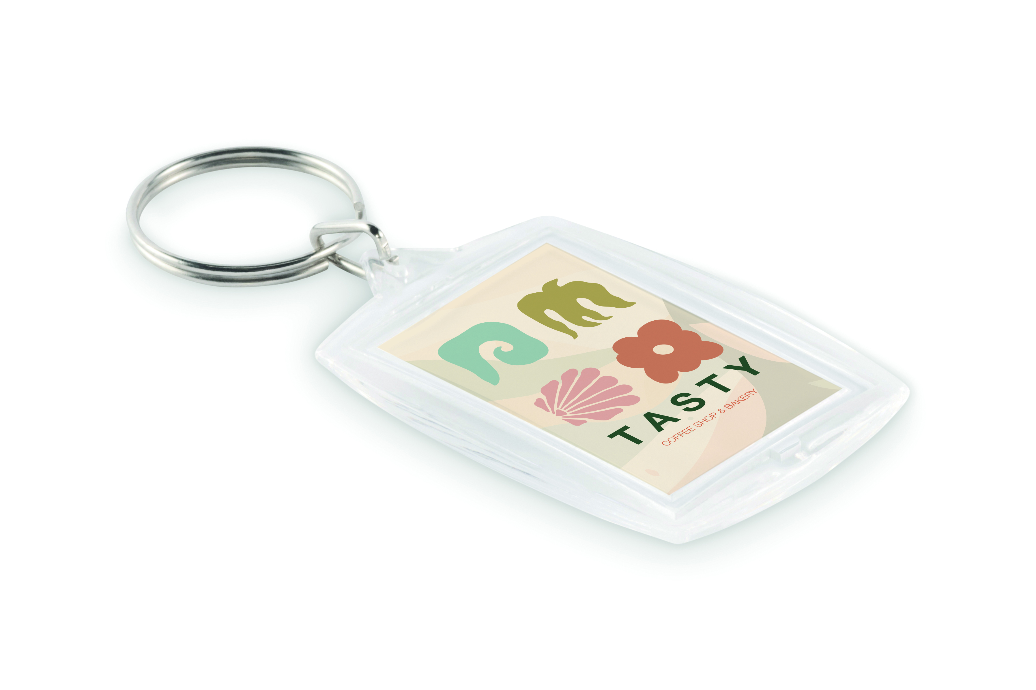 Keychain, Kunststoff, klar, Schlüsselanhänger, Logo-Karte