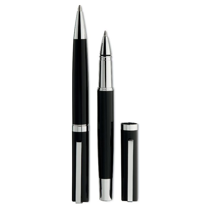 Stift, Kugelschreiber, Füllfederhalter, Schwarz, Metallic