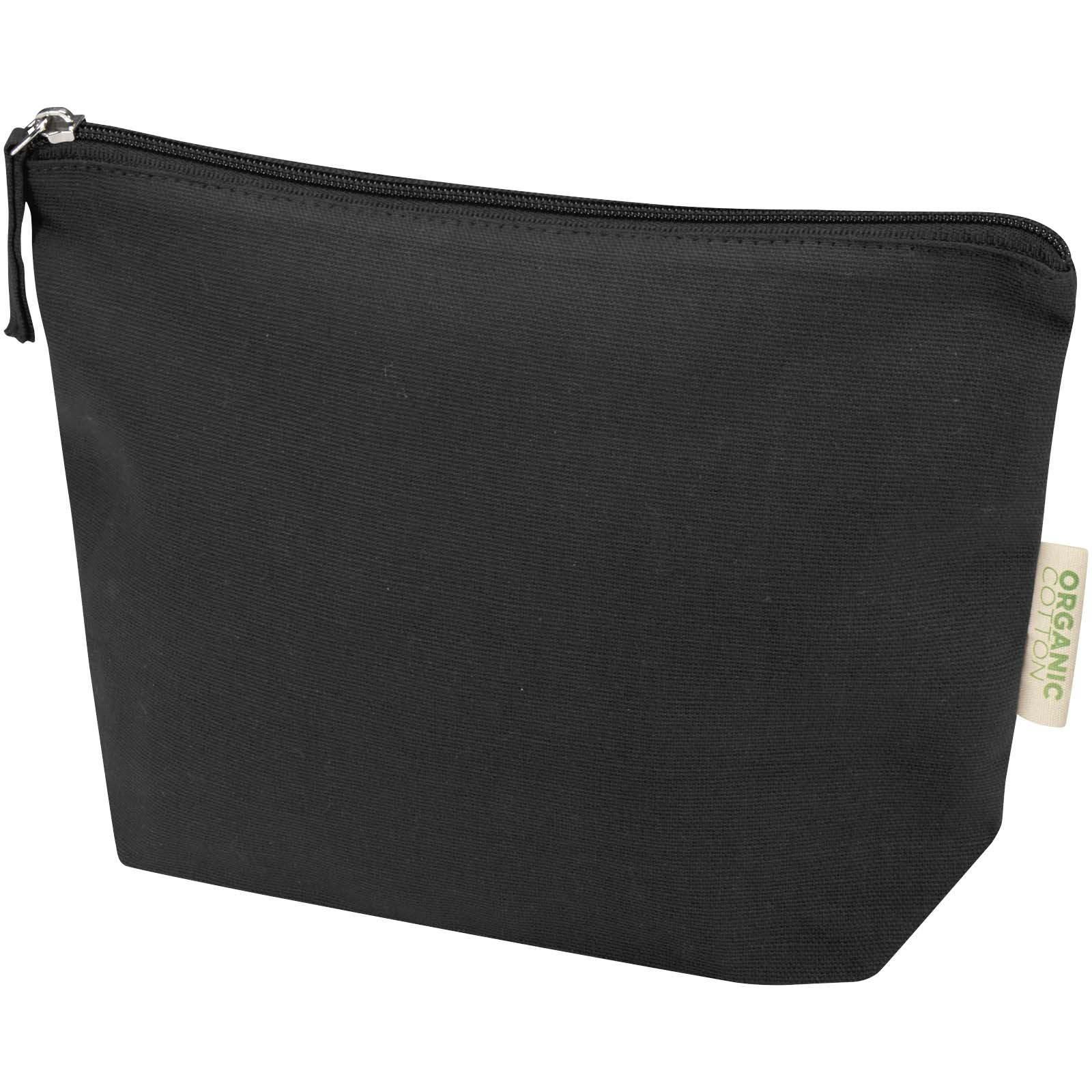 Kosmetiktasche, Make-up Tasche, Canvas Tasche, Schwarz, Reißverschluss