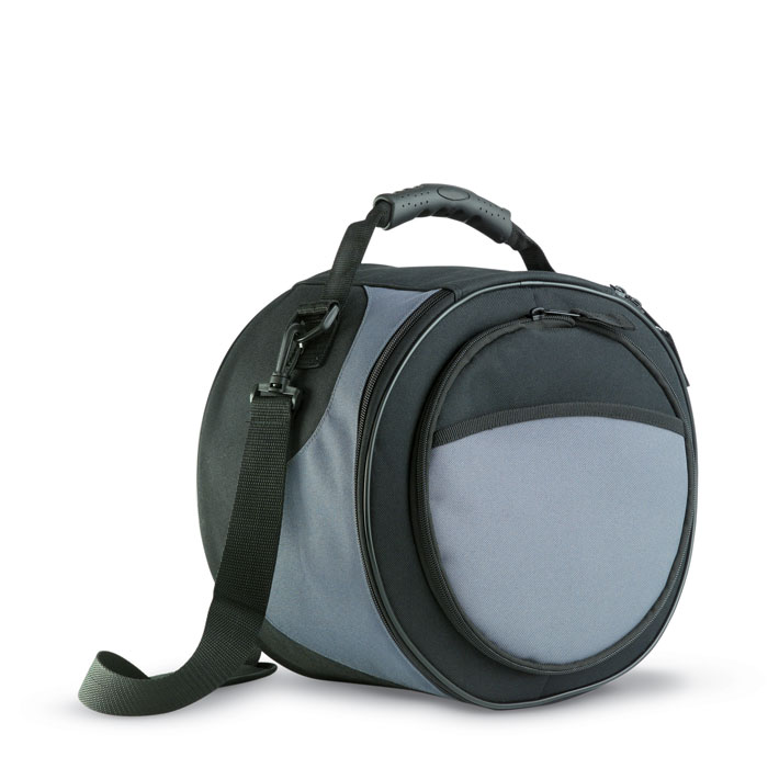 Kamera-Tasche, Rundform, Tragegurt, Schwarz, Grau/Blau, Tasche, Kameratasche, Runde Form, Schultergurt, Tragegriff, Kameratasche, Rundtasche, Gepäcktasche, Schulterriemen, Tragegriff, Tasche, Reisetasche, Rundform, Umhängetasche, Schulterriemen